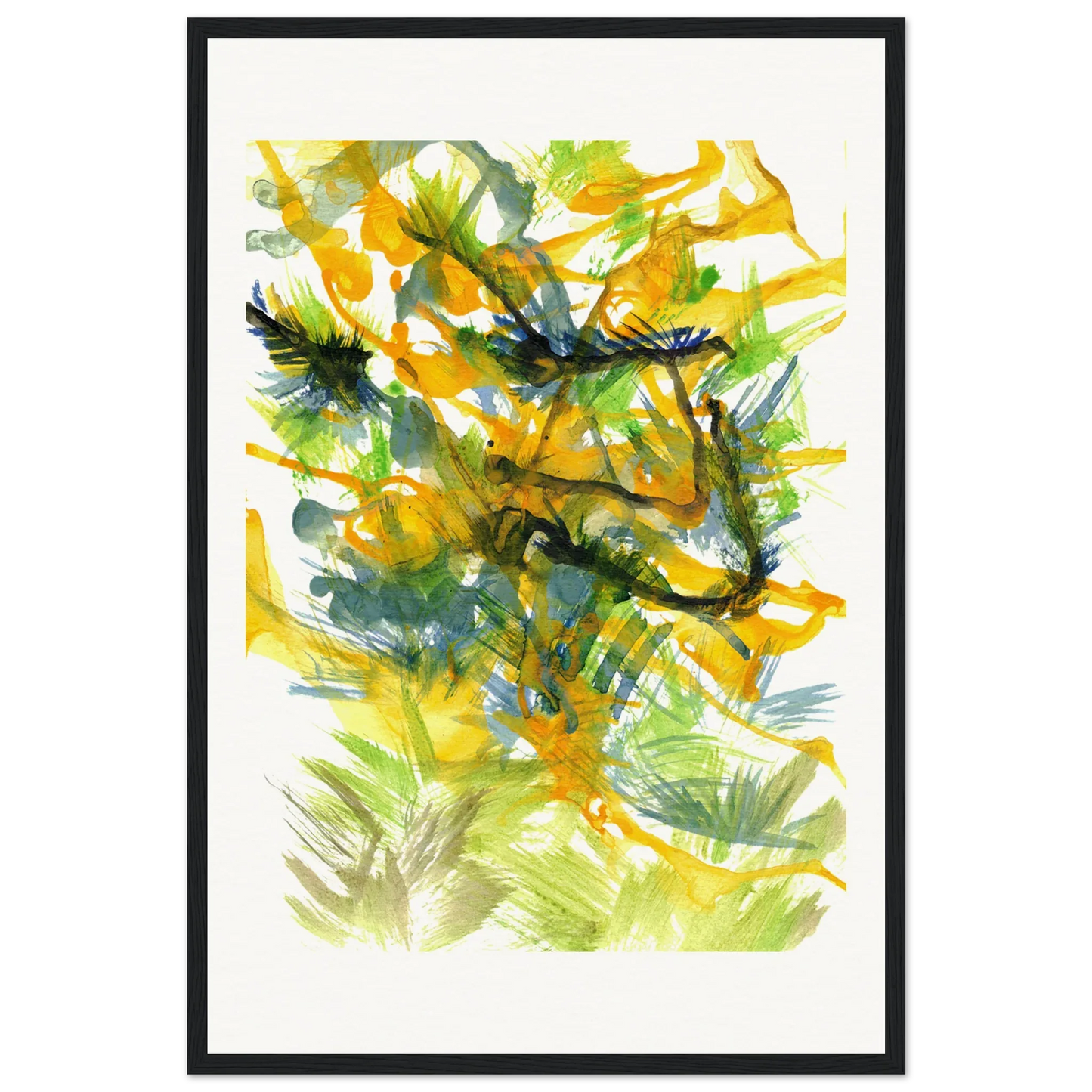 Museum-Quality Matte Paper Wooden Framed Poster Tempête Solaire - Laure Leprince - Artiste Peintre