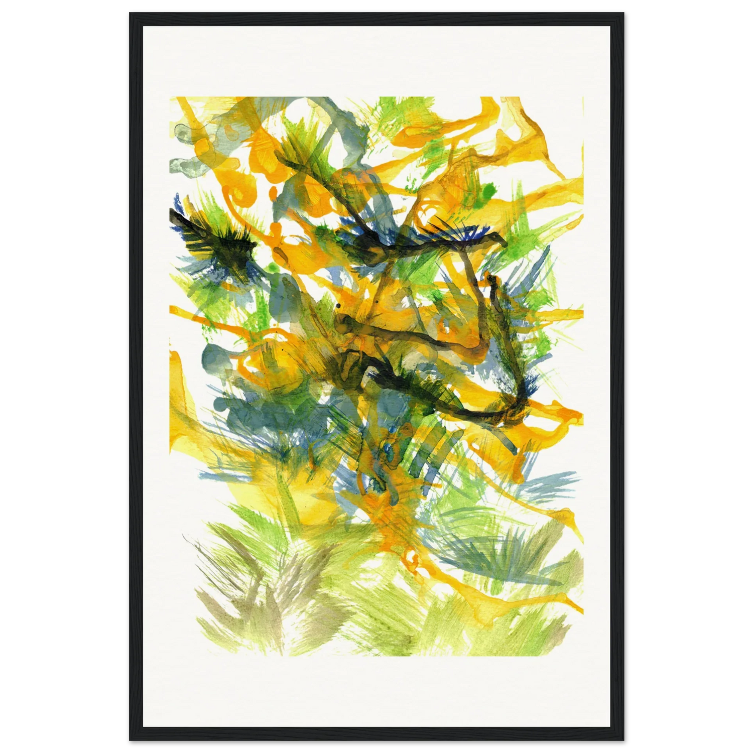 Museum-Quality Matte Paper Wooden Framed Poster Tempête Solaire - Laure Leprince - Artiste Peintre