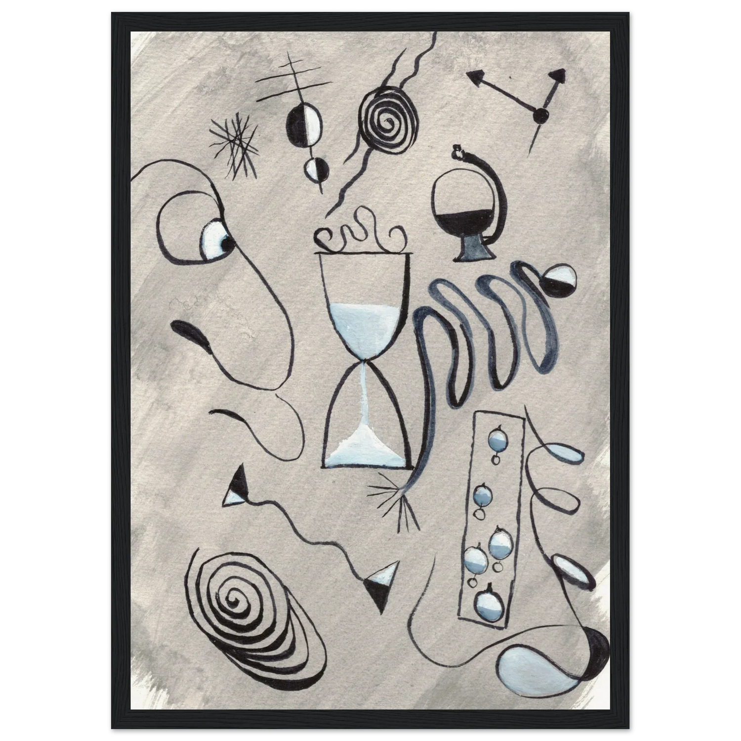 Affiche encadrée bois | Papier mat qualité musée | Aquarelle originale Laure Leprince - Laure Leprince - Artiste Peintre