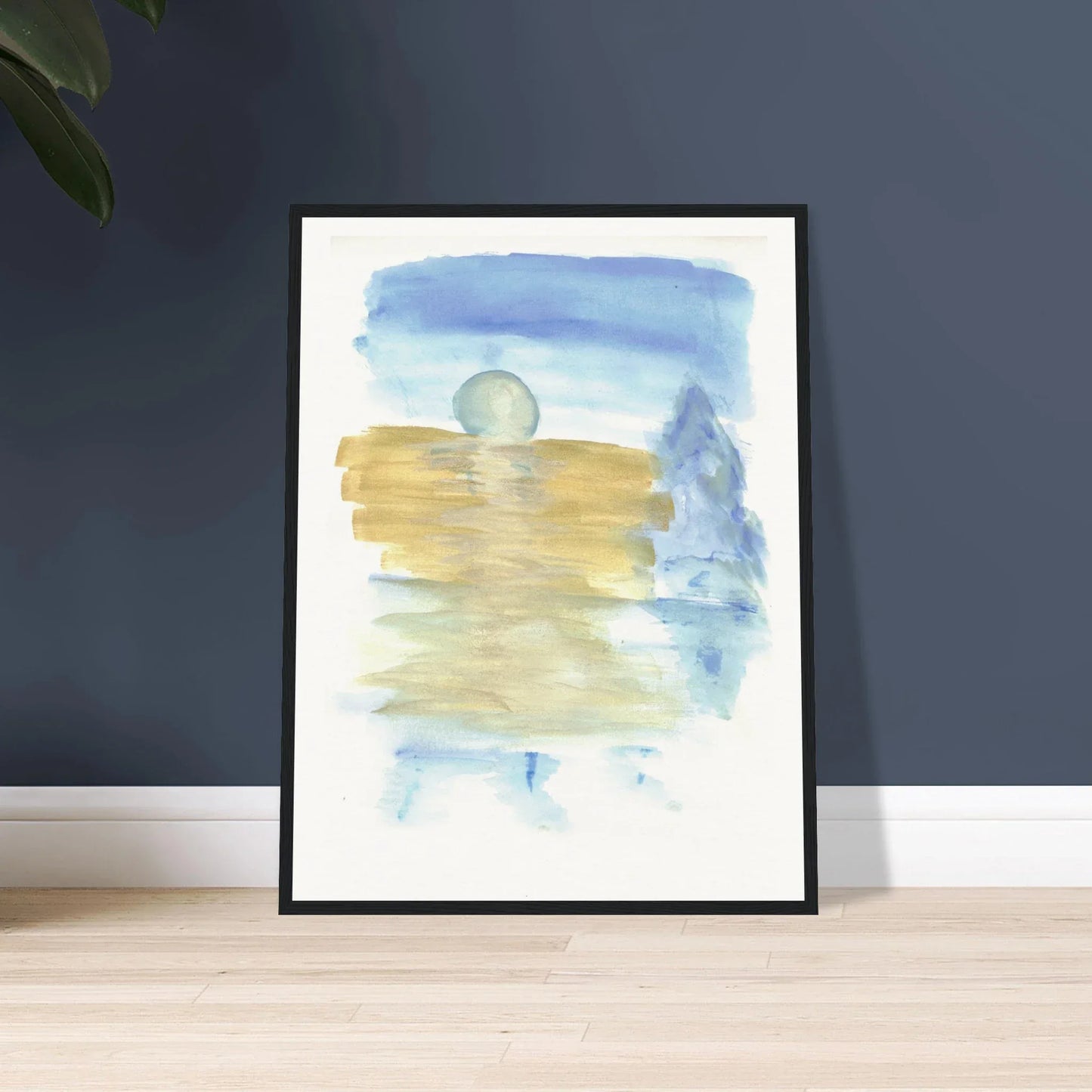 Affiche Encadrée Museum-Quality Matte Paper Wooden Framed Blue Horizon - Laure Leprince - Artiste Peintre