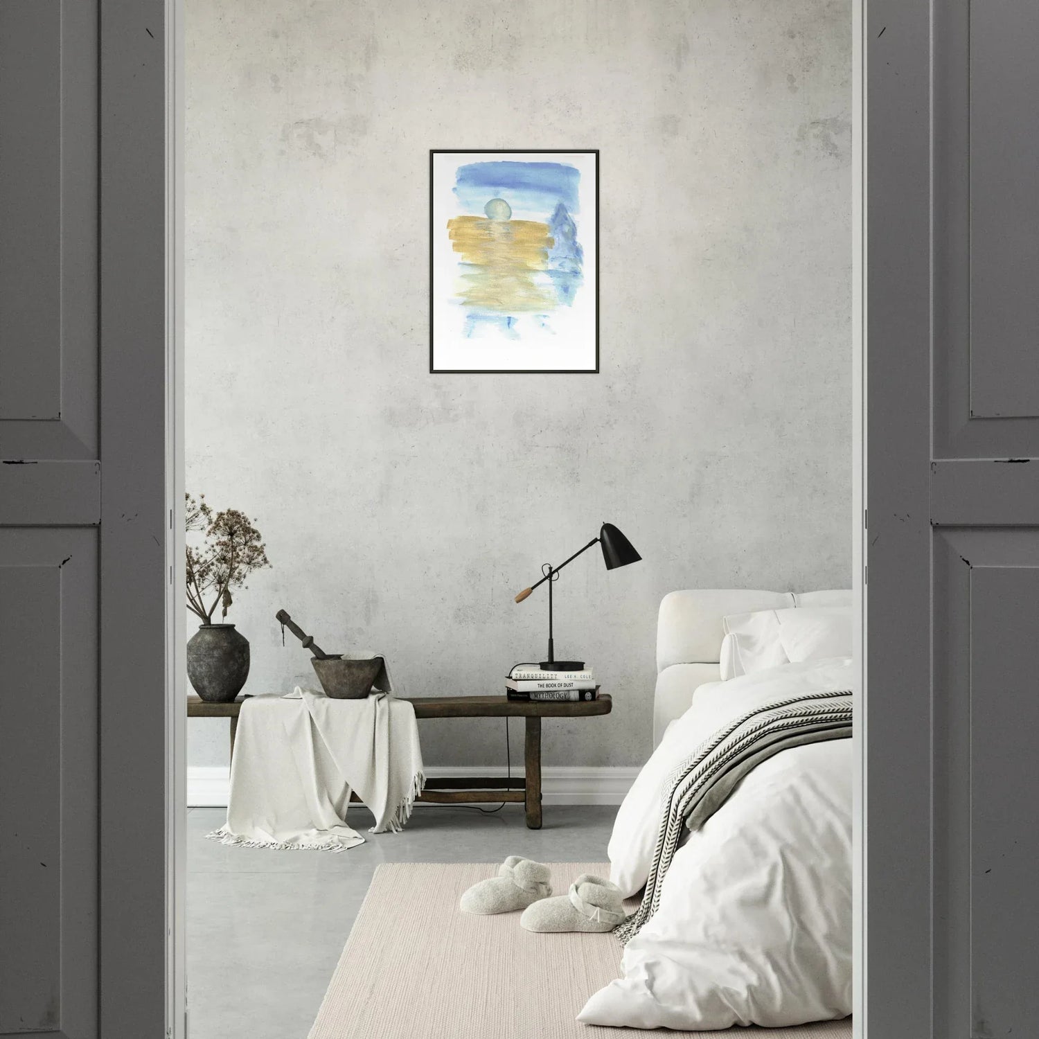 Classic Semi-Glossy Paper Metal Framed Post Blue Horizon - Laure Leprince - Artiste Peintre