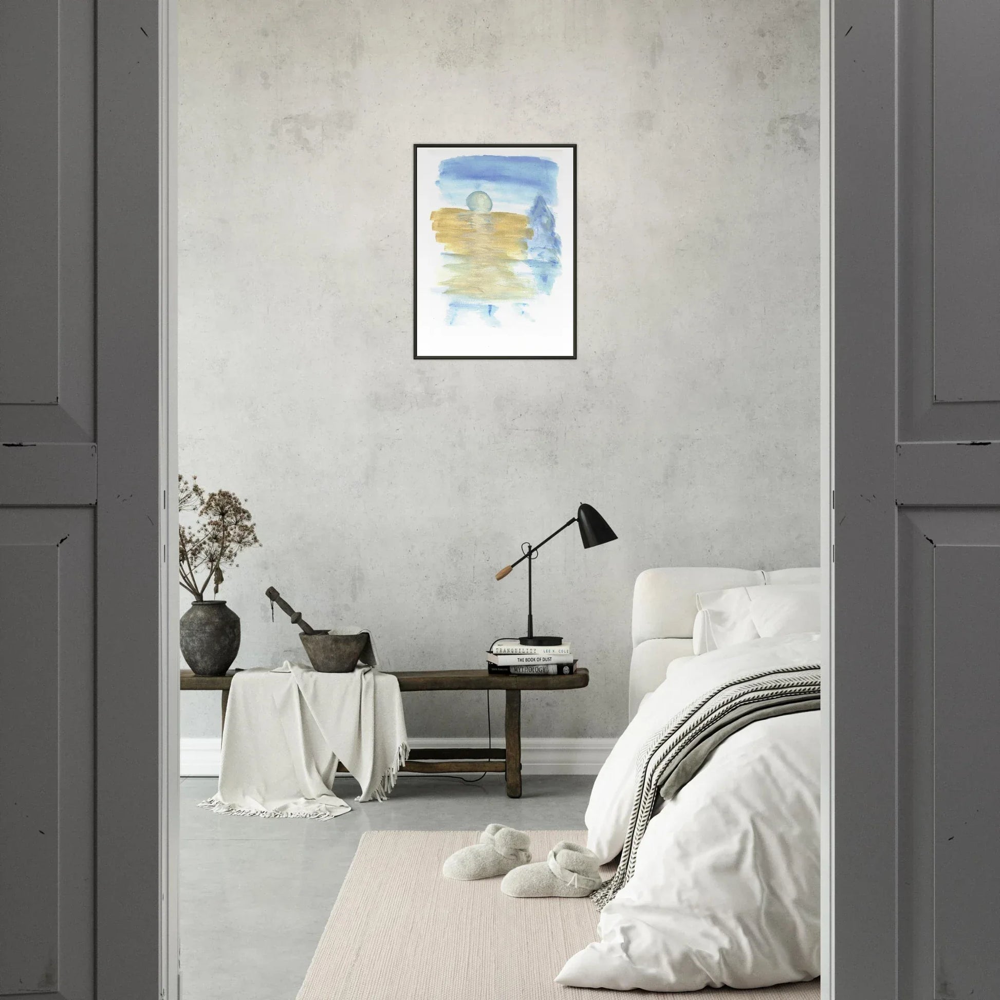 Classic Semi-Glossy Paper Metal Framed Post Blue Horizon - Laure Leprince - Artiste Peintre