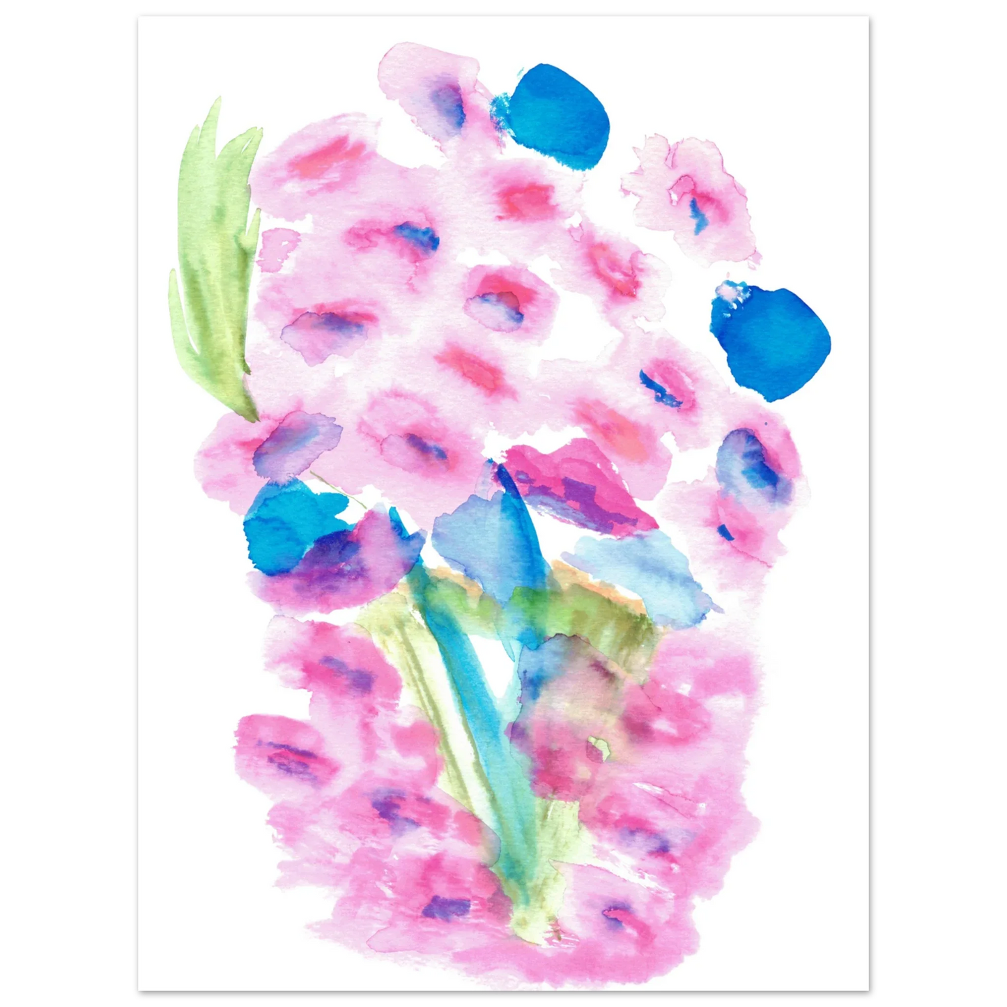 Affiche premium sur papier mat Bouquet Rosé – Art mural de qualité supérieure - Laure Leprince - Artiste Peintre