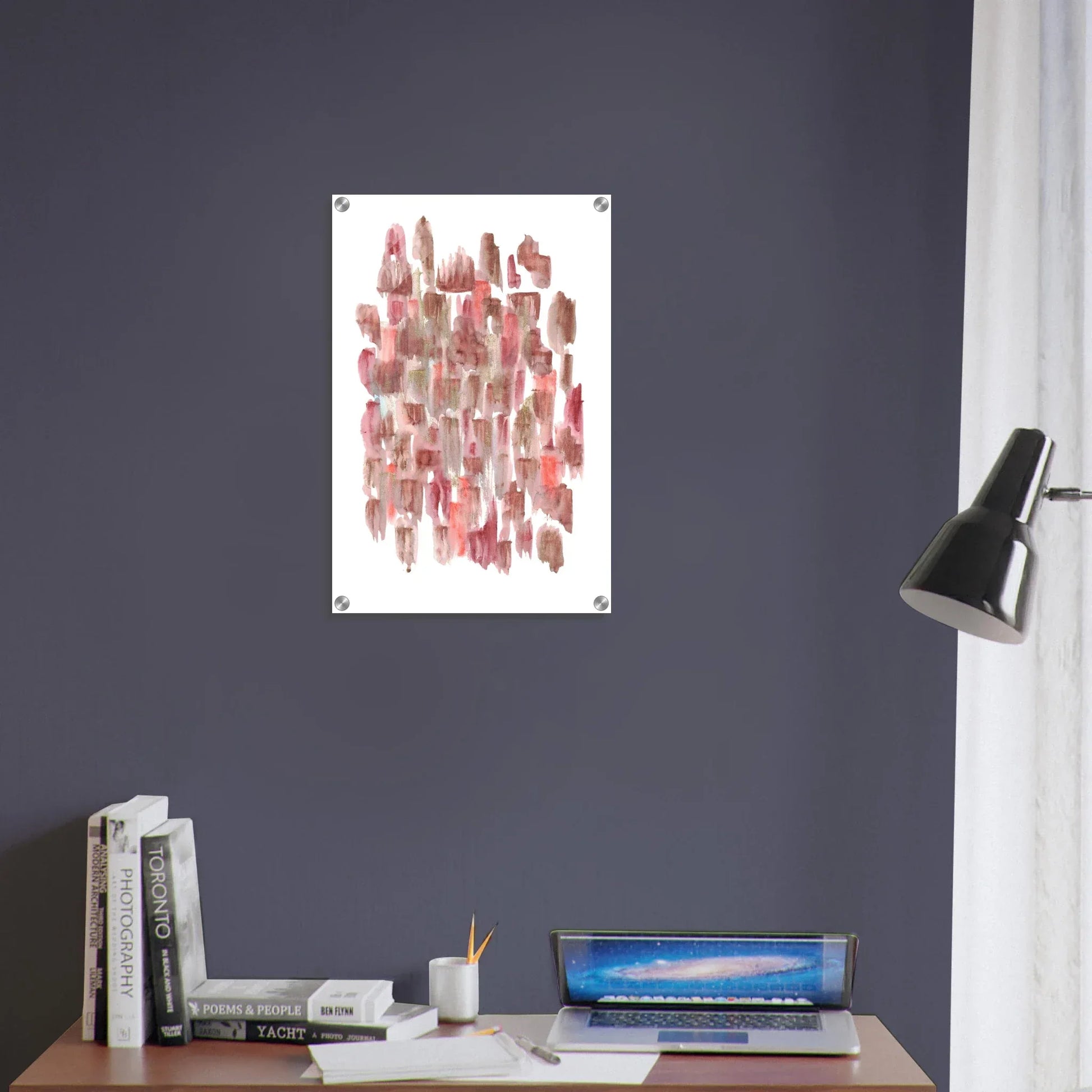 Impression sur acrylique brillante Terracotta Waves | Art contemporain par Laure Leprince - Laure Leprince - Artiste Peintre