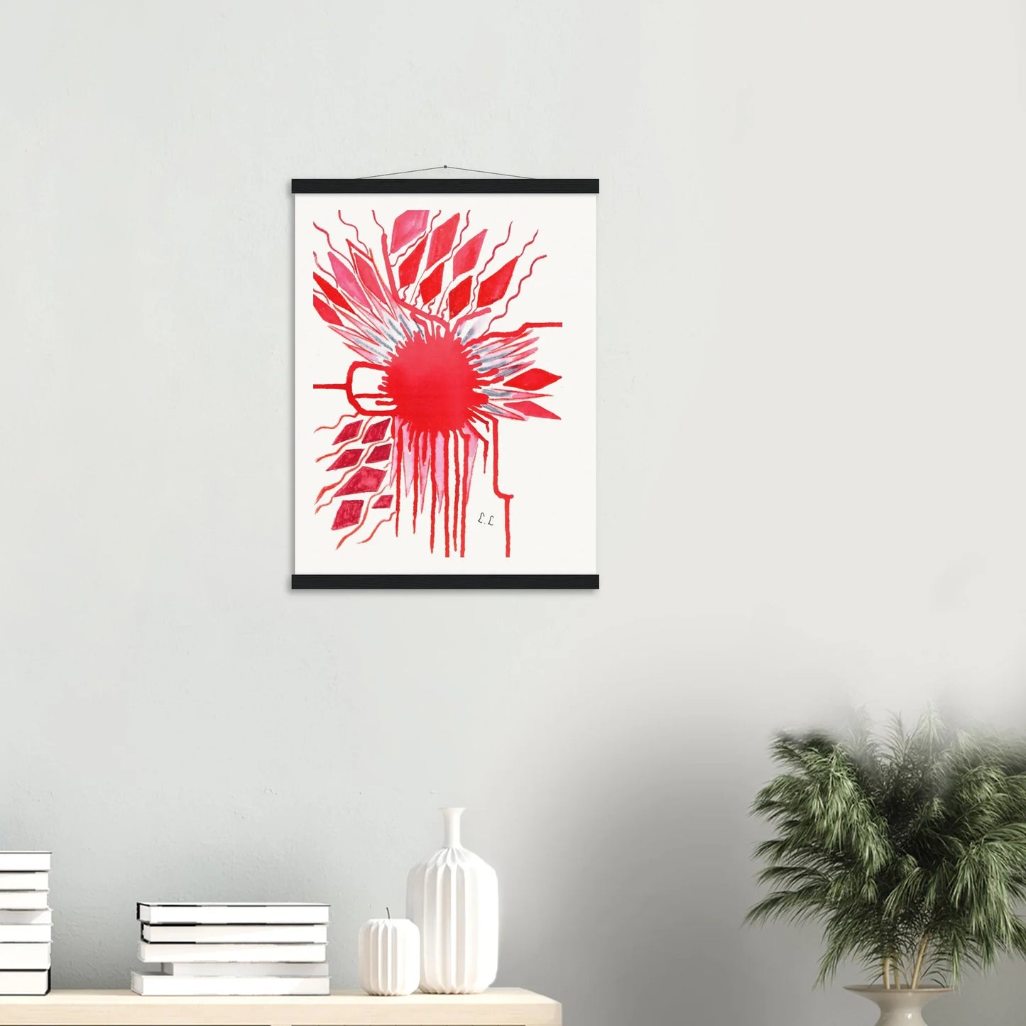 Museum-Quality Rouge Matte Paper Poster with Hanger - Laure Leprince - Artiste Peintre