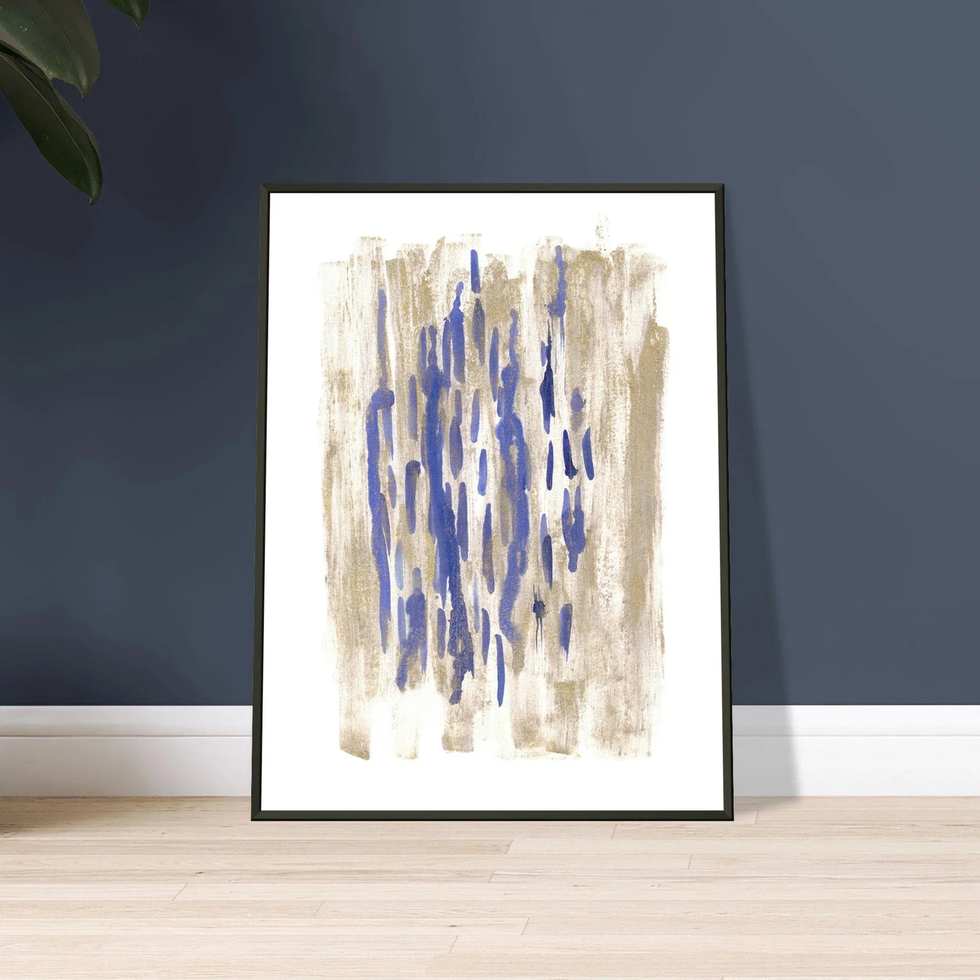 Classic Semi-Glossy Paper Metal Framed Poste Golden Drip - Laure Leprince - Artiste Peintre