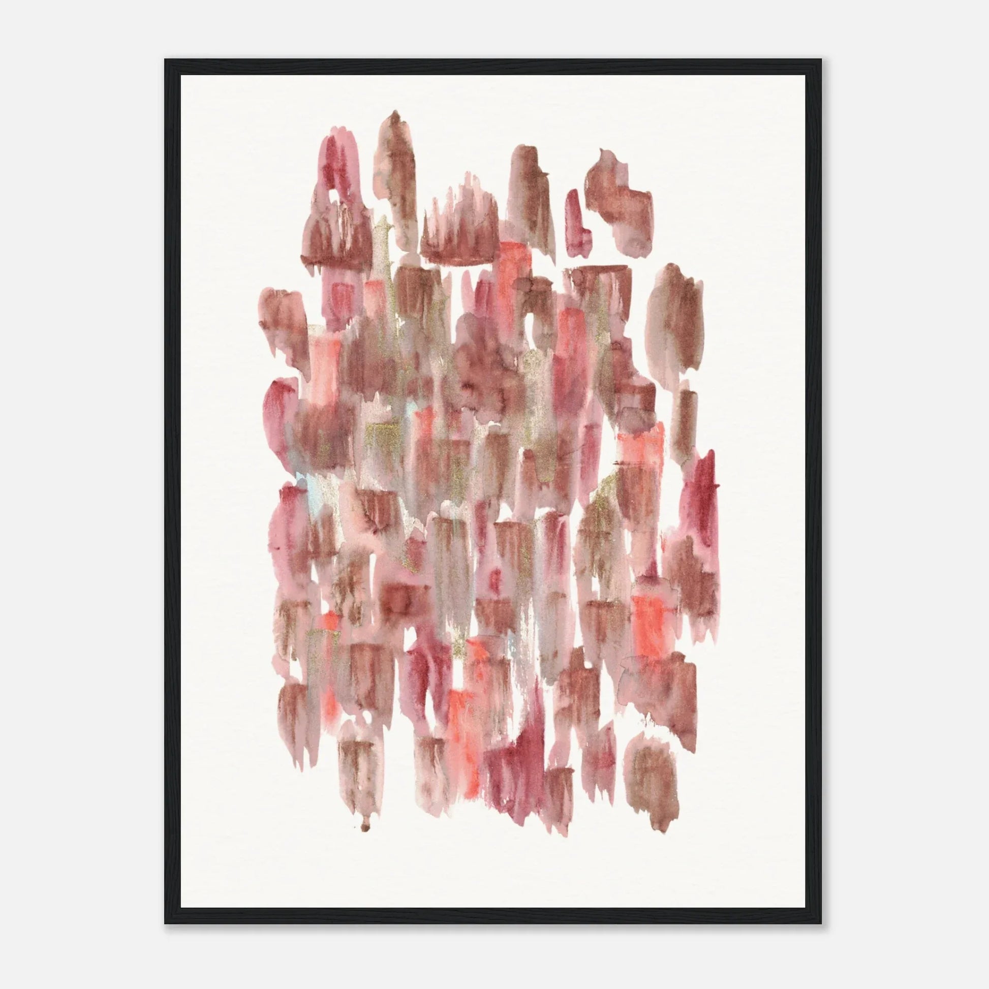 Affiche Encadrée Museum-Quality Matte Paper Wooden Framed Terracotta Waves - Laure Leprince - Artiste Peintre