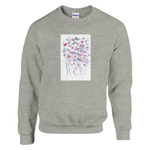 Sweatshirt Unisexe Classique Petal Drift – Impression Artistique Multicolore - Laure Leprince - Artiste Peintre