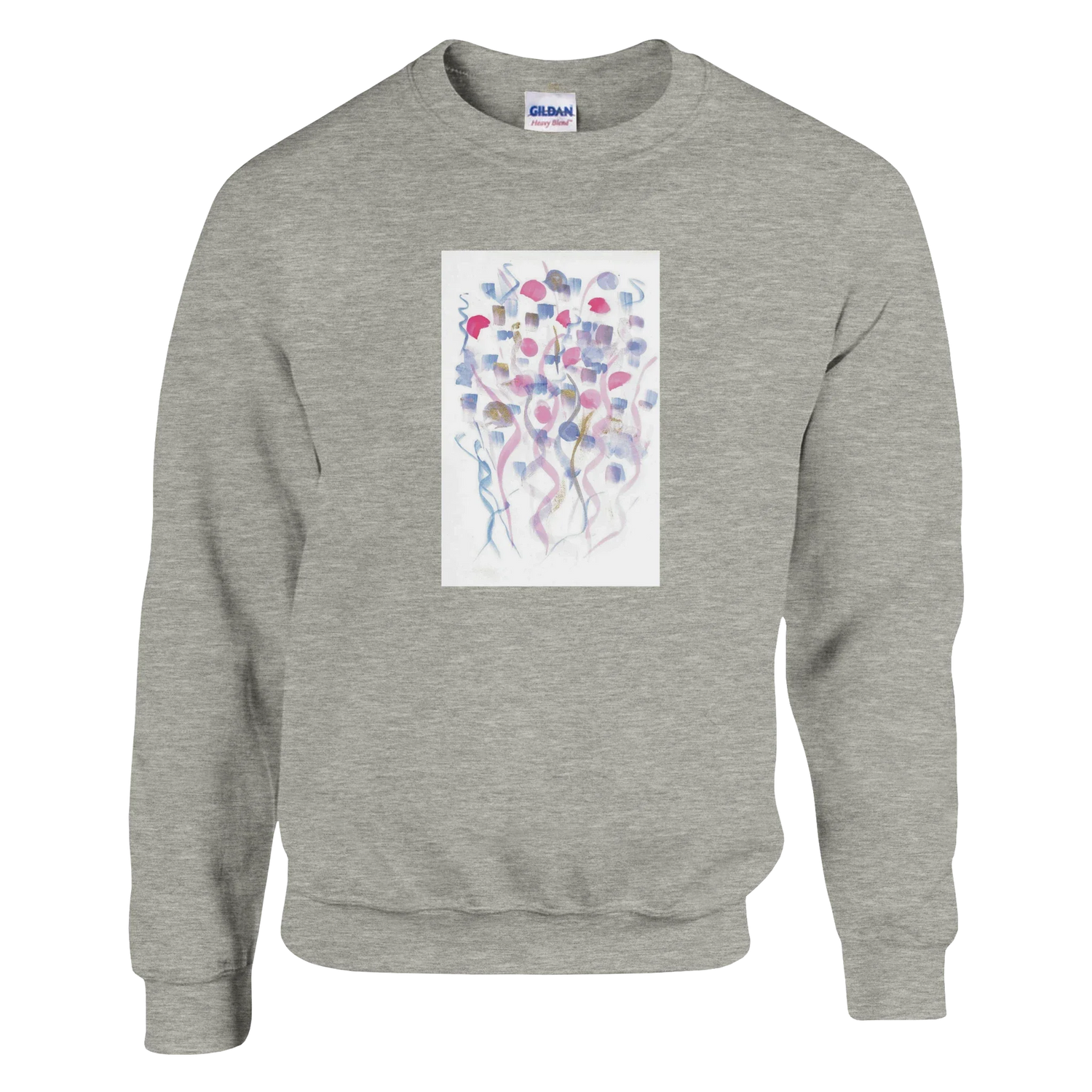 Sweatshirt Unisexe Classique Petal Drift – Impression Artistique Multicolore - Laure Leprince - Artiste Peintre