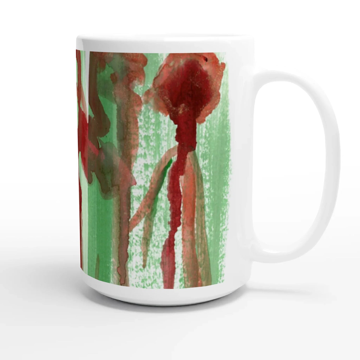 Mug en céramique blanche 44 cl Forest Choir – Grand format, design et qualité durable - Laure Leprince - Artiste Peintre