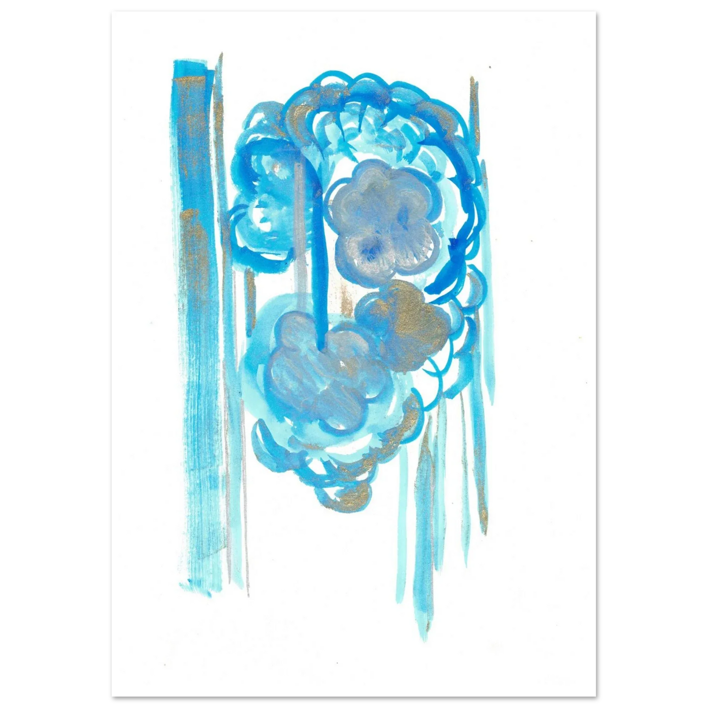 Premium Matte Paper Poster Aquarelle Originale RDJ3-18 - Laure Leprince - Artiste Peintre