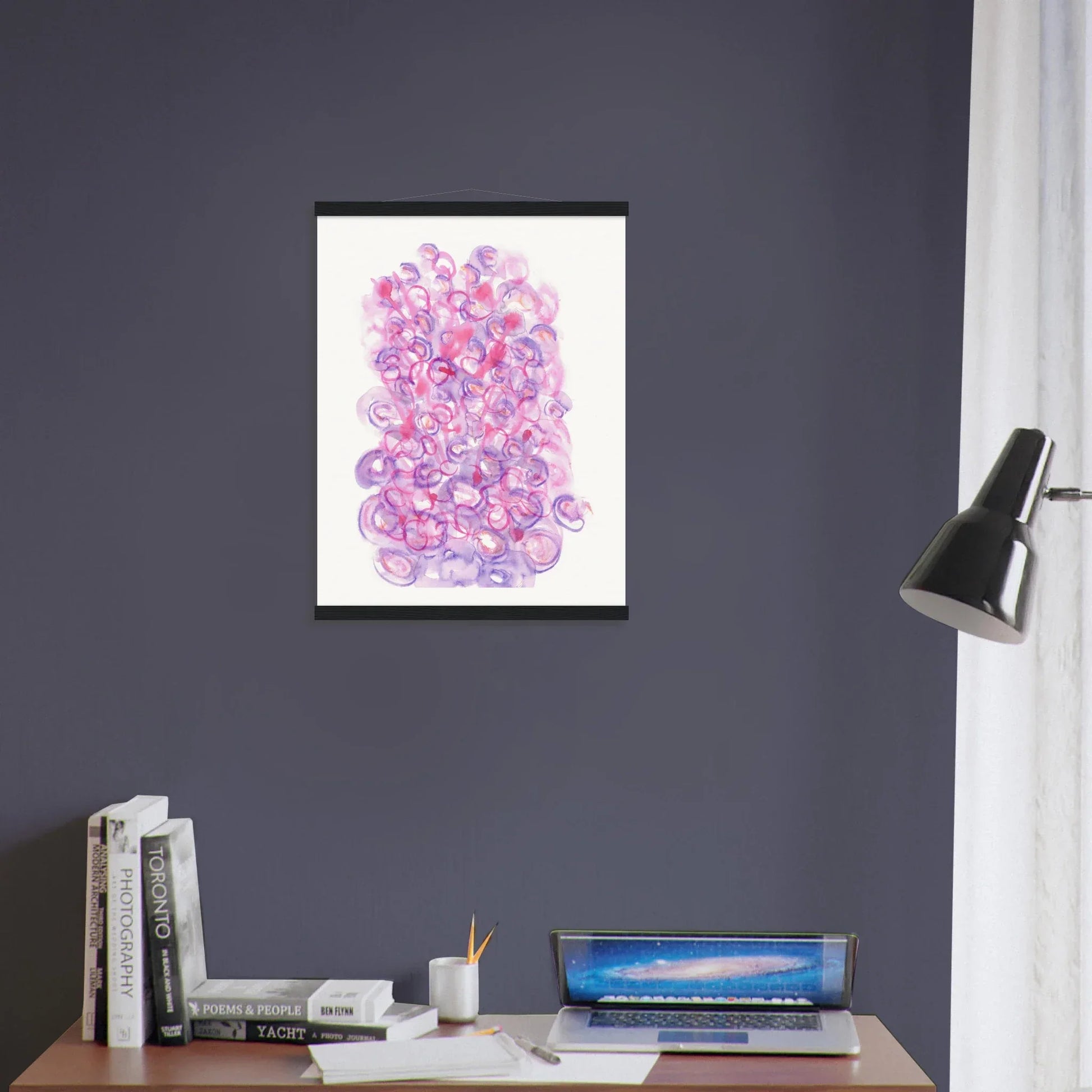 Museum-Quality Matte Paper Poster with Hanger Floraison Intime - Laure Leprince - Artiste Peintre