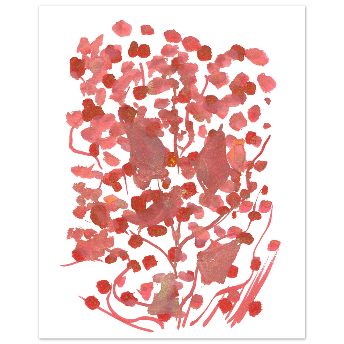 Affiche premium sur papier mat Bois de Rubis – Art mural de qualité supérieure - Laure Leprince - Artiste Peintre