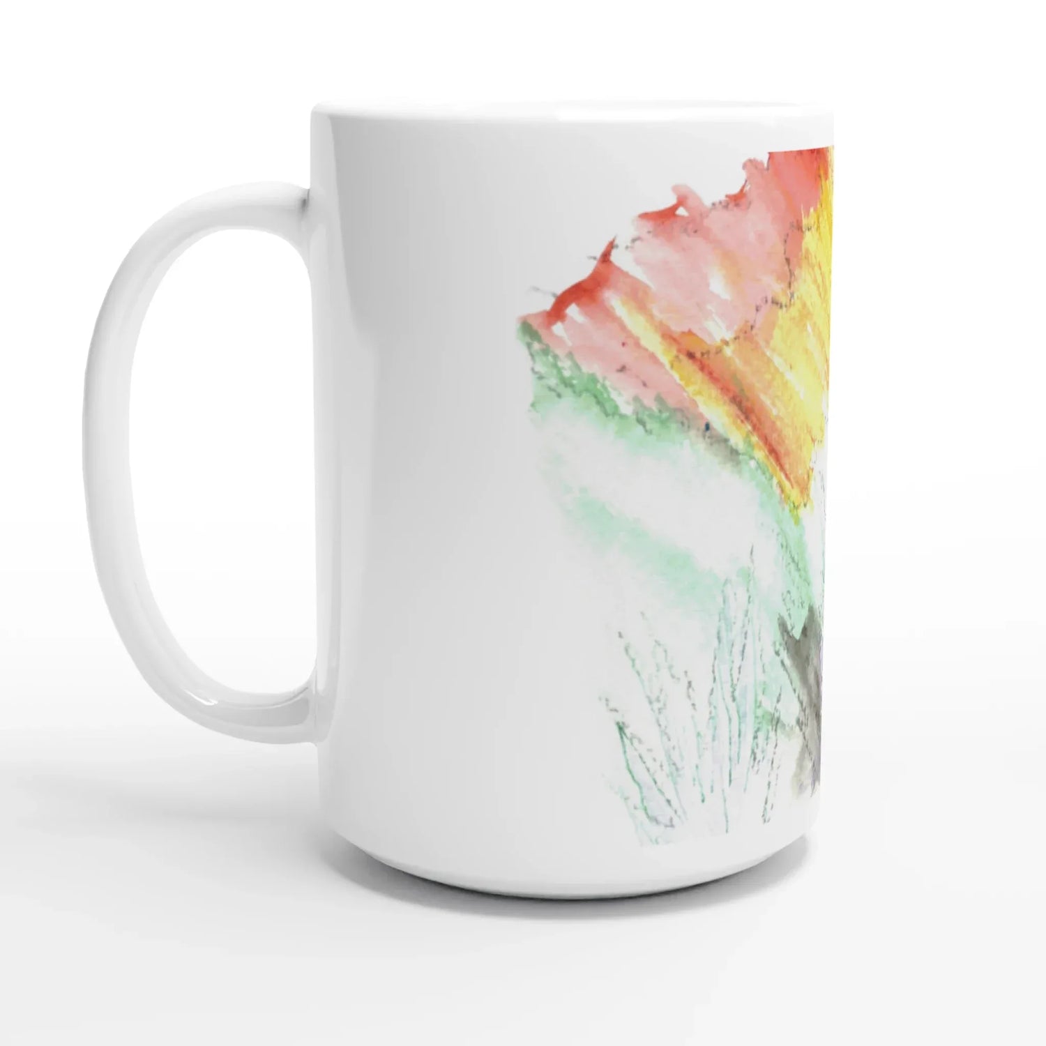 Mug en céramique blanche 44 Lavander Drift – Grand format, design et qualité durable - Laure Leprince - Artiste Peintre
