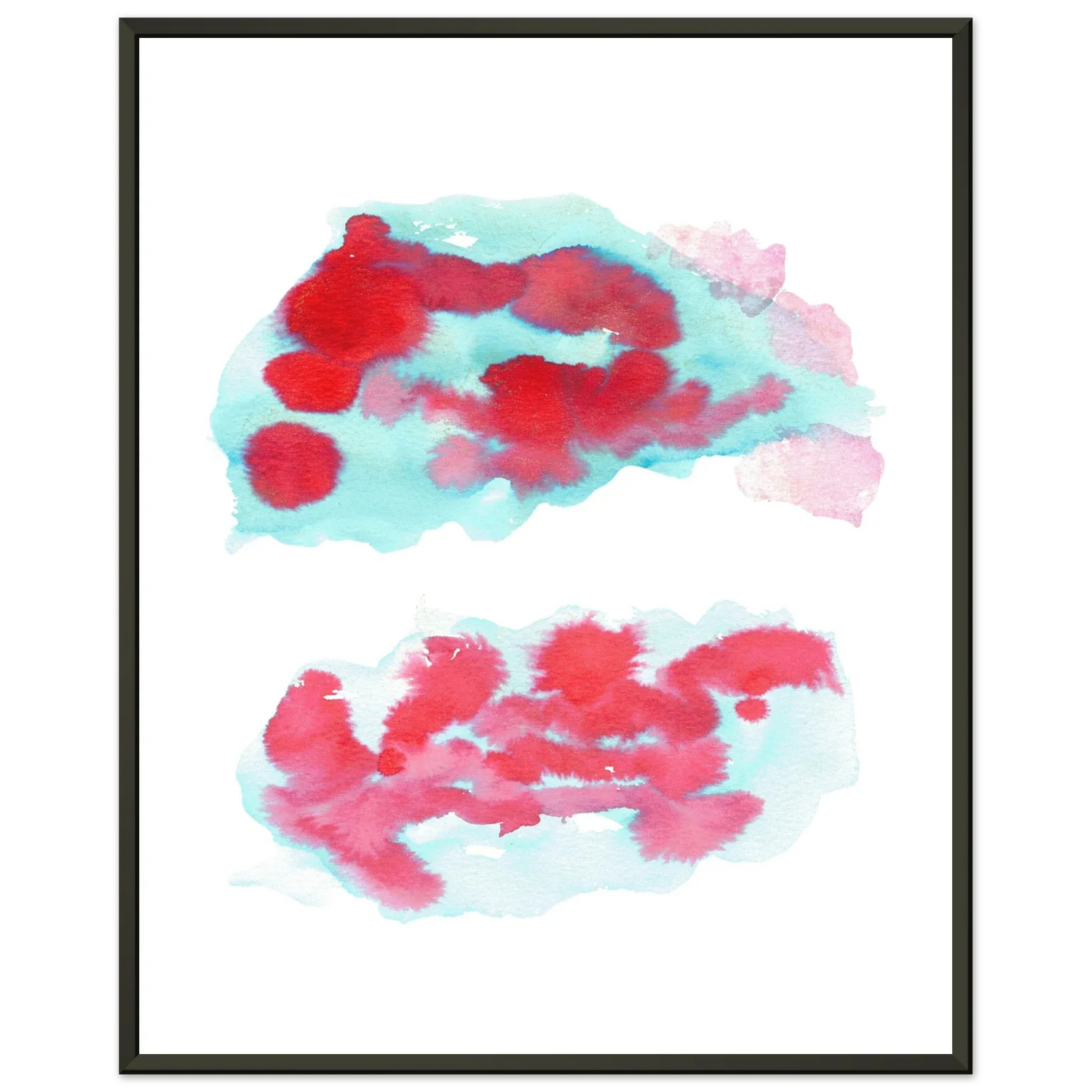 Classic Semi-Glossy Paper Metal Framed Poste Brumes Carmin - Laure Leprince - Artiste Peintre