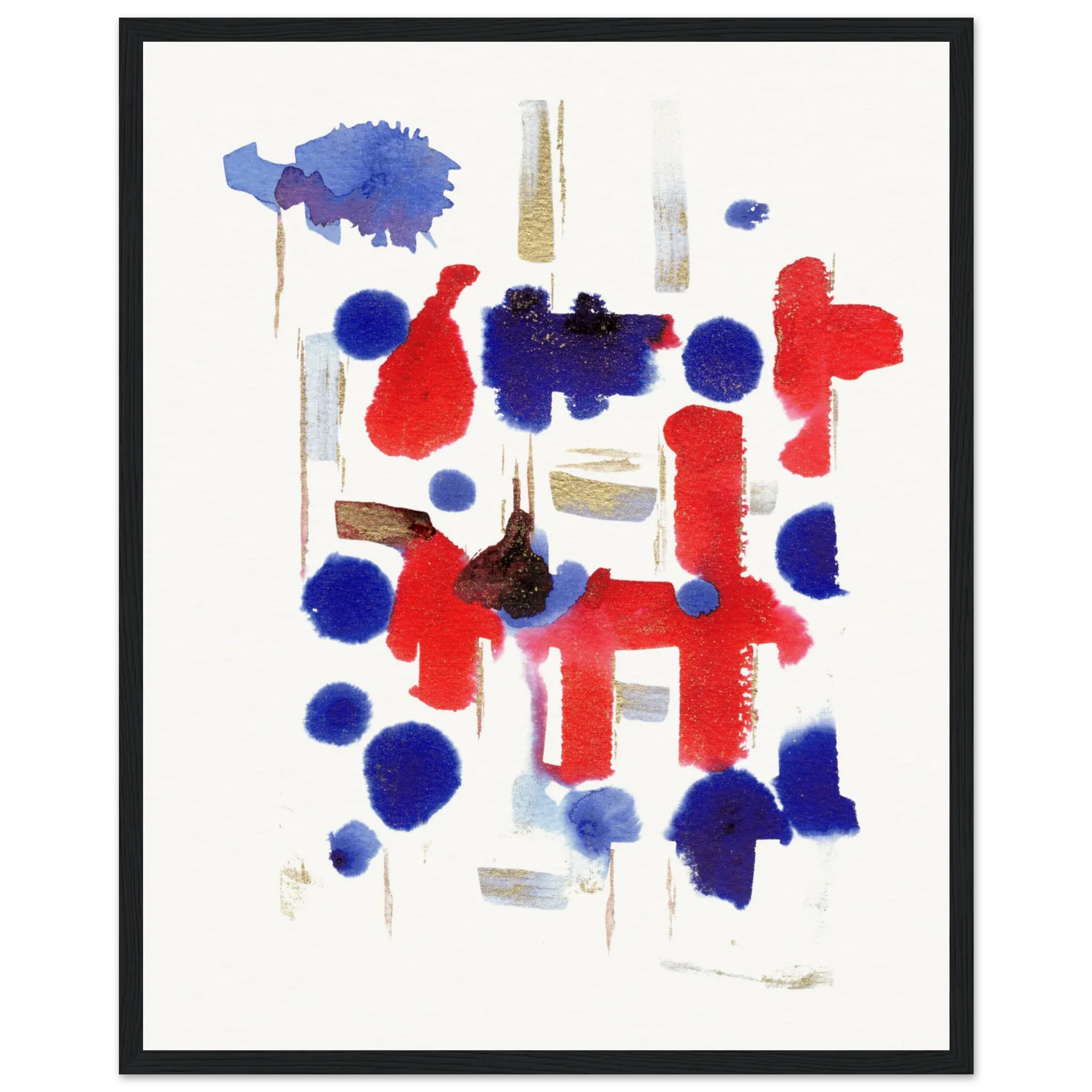 Affiche Encadrée Museum-Quality Matte Paper Wooden Framed Structure Carmine - Laure Leprince - Artiste Peintre