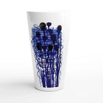 Mug à Latte en Céramique Blanche 500 ml Silence Indigo – Élégant, durable et brillant - Laure Leprince - Artiste Peintre