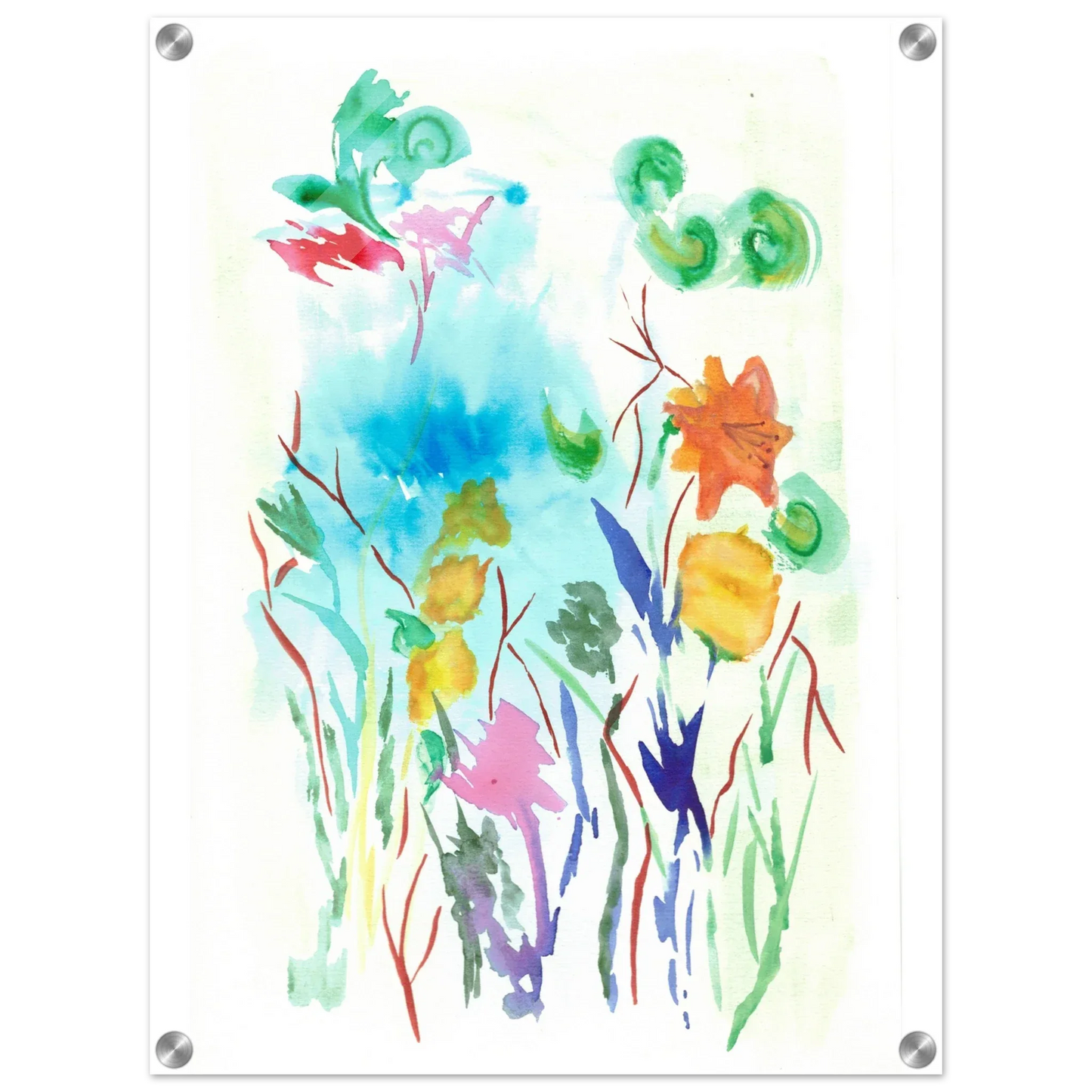 Impression Acrylique Plexiglas Jardin Lumineux– Finition brillante et profondeur exceptionnelle - Laure Leprince - Artiste Peintre