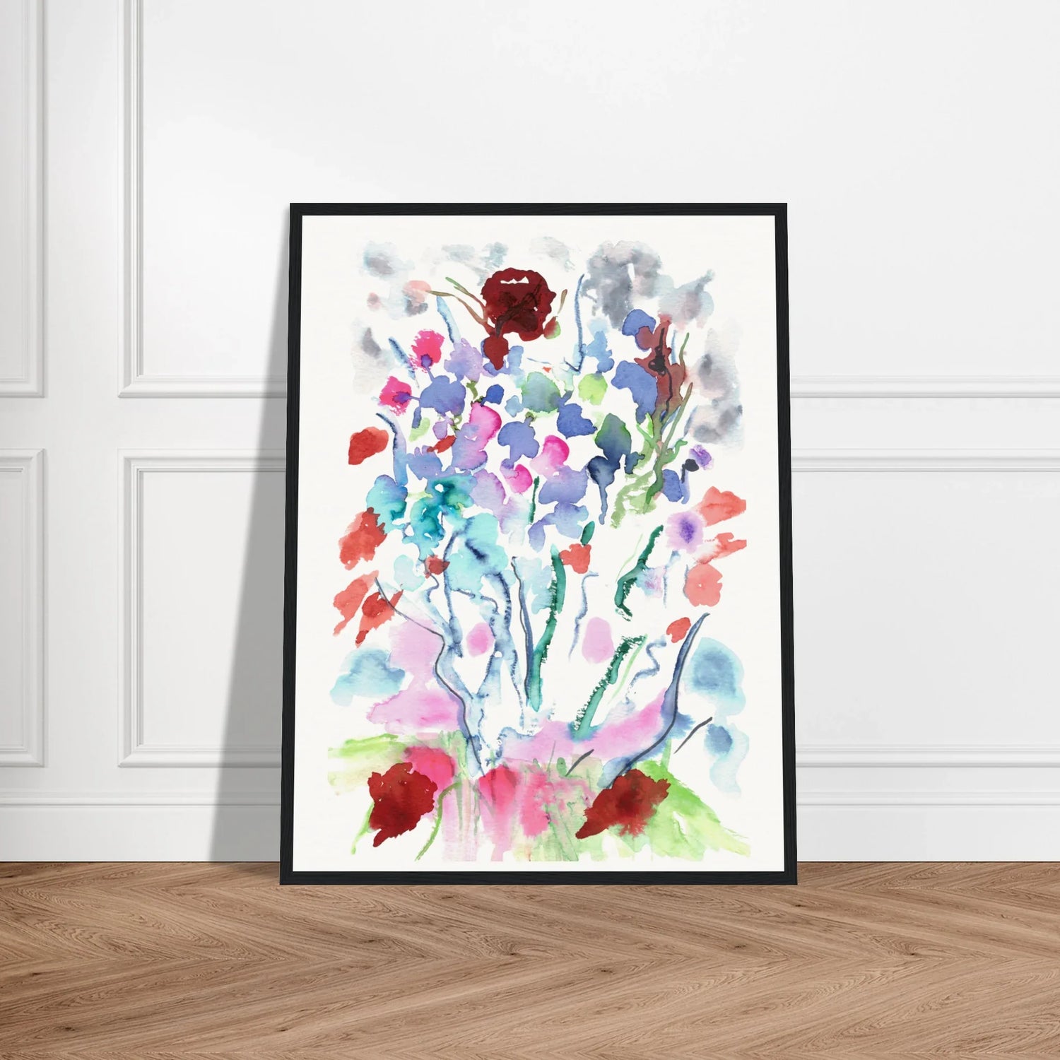 Museum-Quality Matte Paper Wooden Framed Poster FLORAL - Laure Leprince - Artiste Peintre