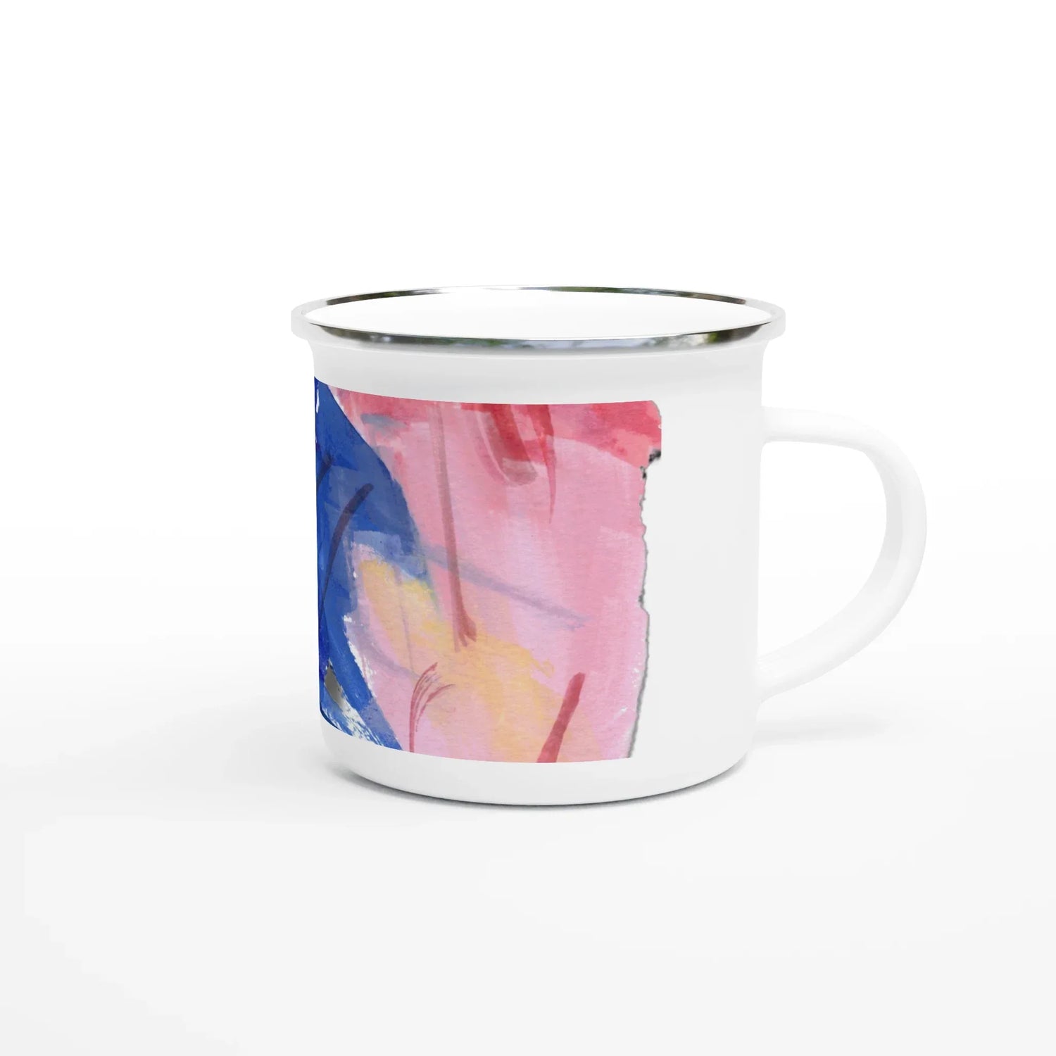 Mug en émail blanc 35 cl City Midnight Siren – Léger, vintage et résistant - Laure Leprince - Artiste Peintre