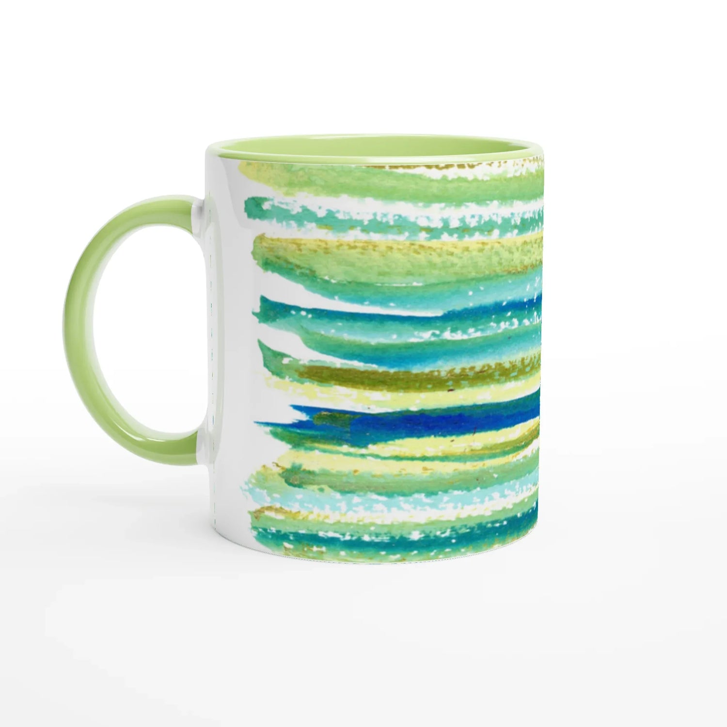 Mug en céramique blanche 325 ml Trame – Élégance, sécurité et durabilité - Laure Leprince - Artiste Peintre