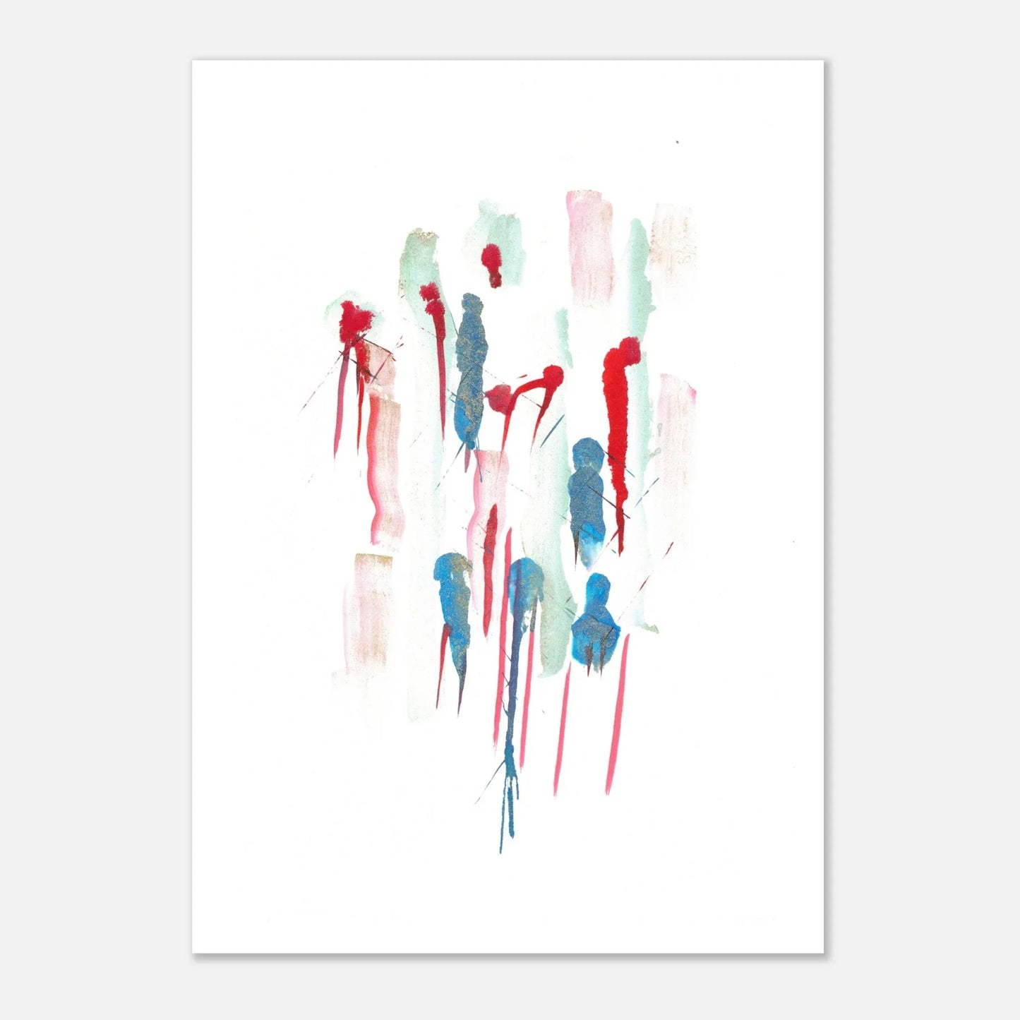 Affiche premium sur papier mat Personnages – Art mural de qualité supérieure - Laure Leprince - Artiste Peintre