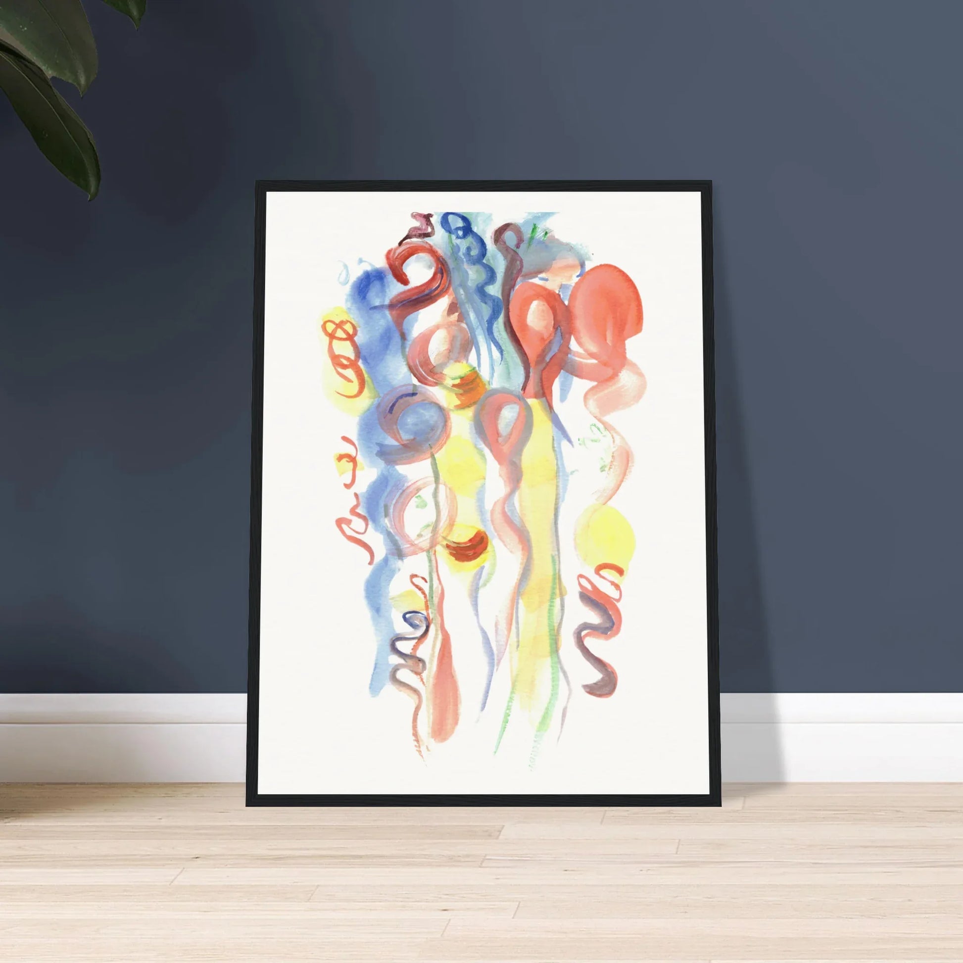 Affiche Encadrée Museum-Quality Matte Paper Aluminium Framed Serpentins - Laure Leprince - Artiste Peintre