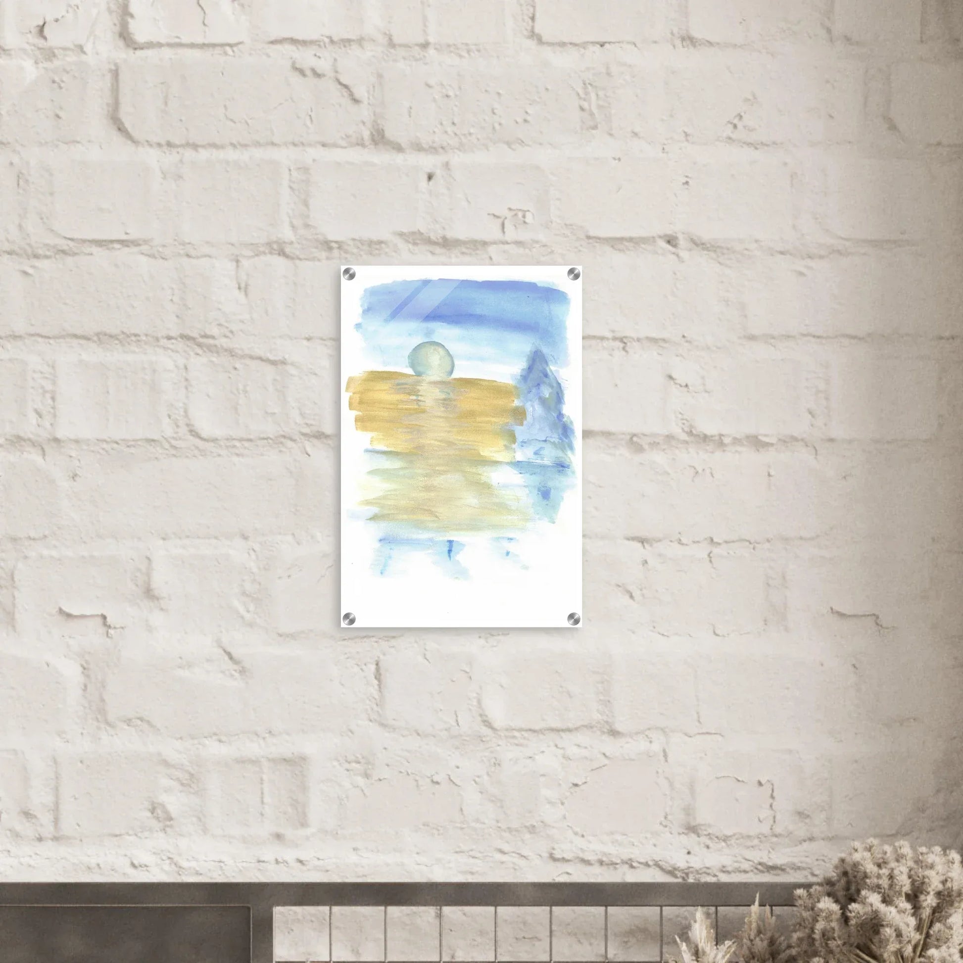 Impression sur acrylique brillante Blue Horizon | Art contemporain par Laure Leprince - Laure Leprince - Artiste Peintre