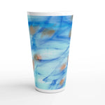 Mug à Latte en Céramique 500 ml Blue Sprouts – Élégant, durable et brillant - Laure Leprince - Artiste Peintre