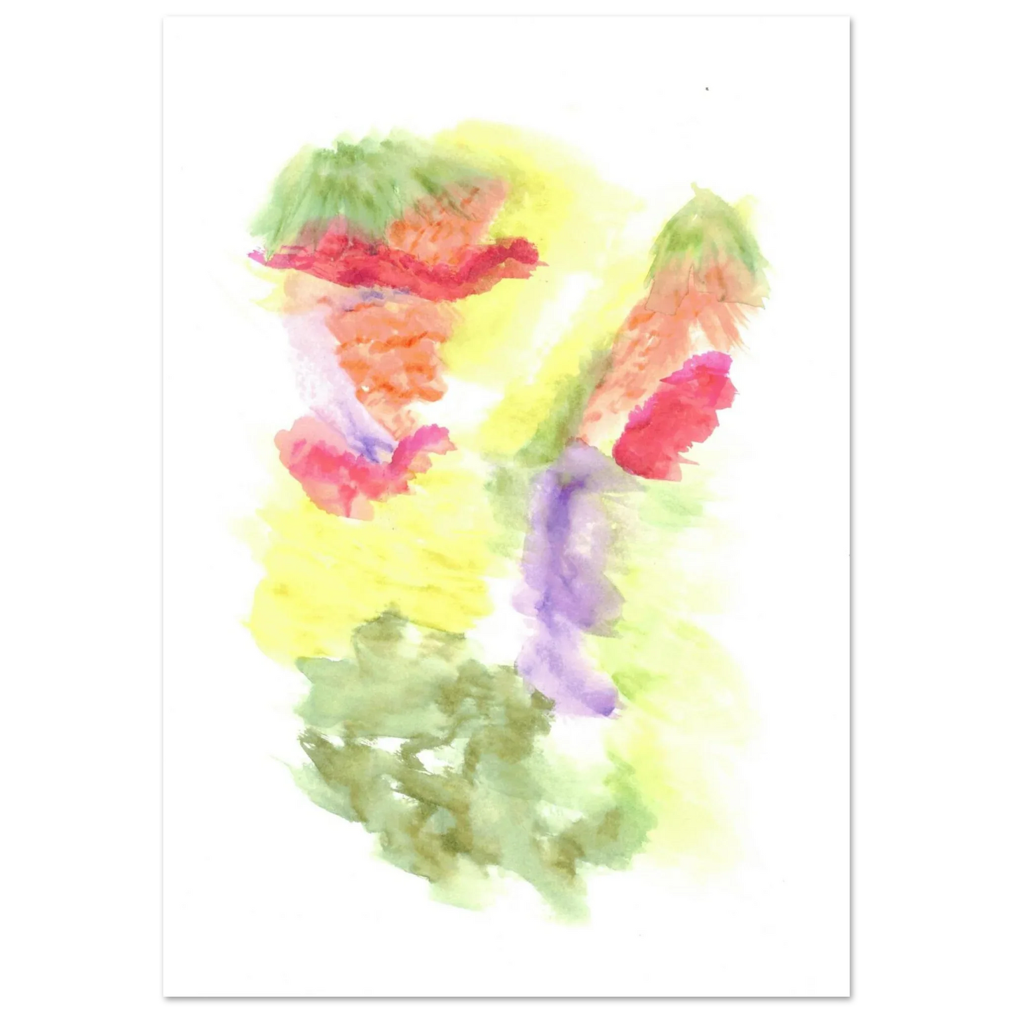 Premium Matte Paper Poster Aquarelle Originale RDJ3-1 - Laure Leprince - Artiste Peintre