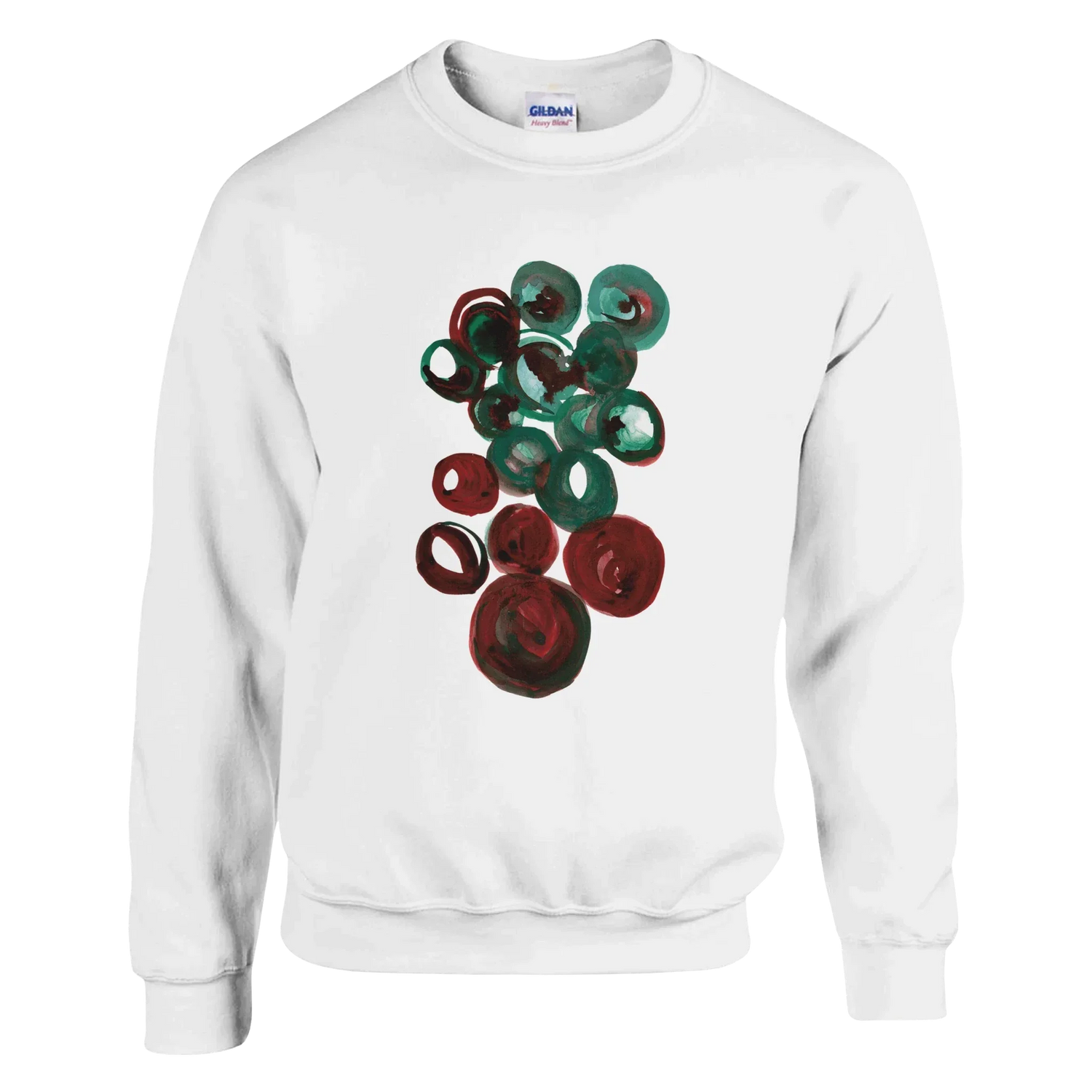 Sweatshirt Unisexe Classique Resonance Emeraude – Impression Artistique Multicolore - Laure Leprince - Artiste Peintre