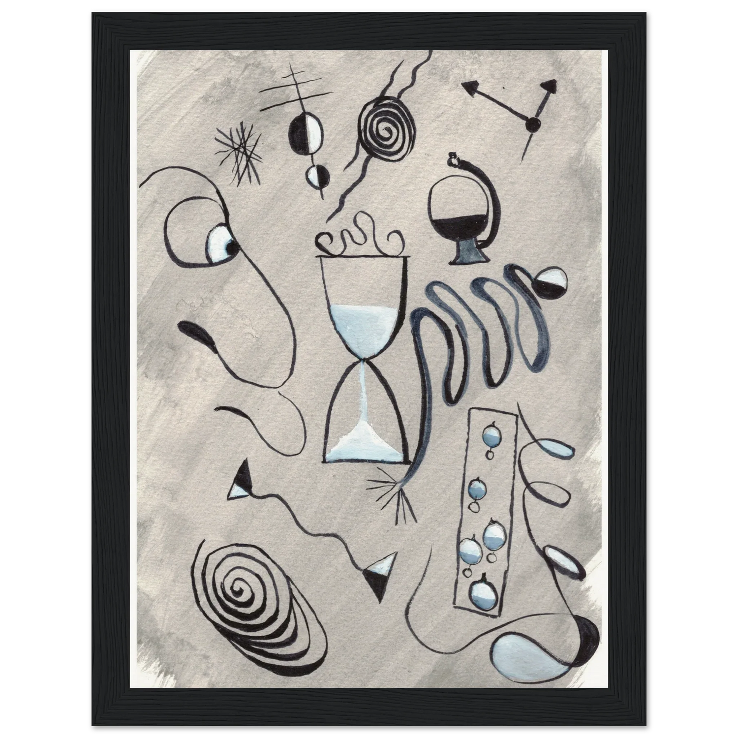 Affiche encadrée bois | Papier mat qualité musée | Aquarelle originale Laure Leprince - Laure Leprince - Artiste Peintre