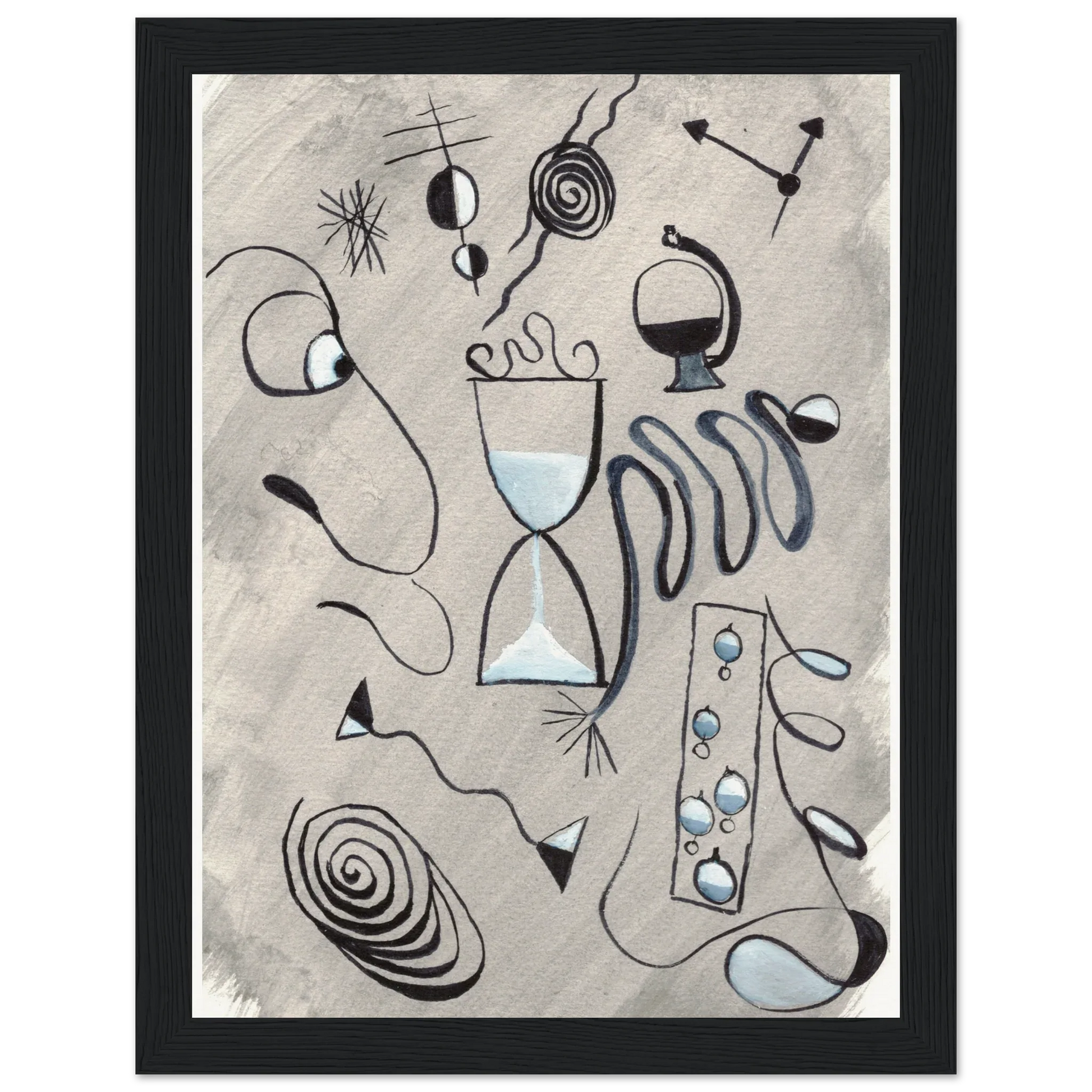 Affiche encadrée bois | Papier mat qualité musée | Aquarelle originale Laure Leprince - Laure Leprince - Artiste Peintre