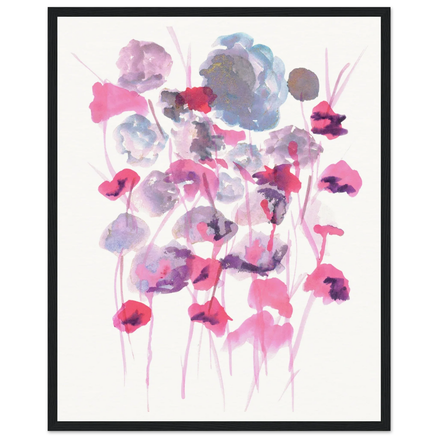 Affiche Encadrée Museum-Quality Matte Paper Wooden Framed Jardin des Ombrelles - Laure Leprince - Artiste Peintre