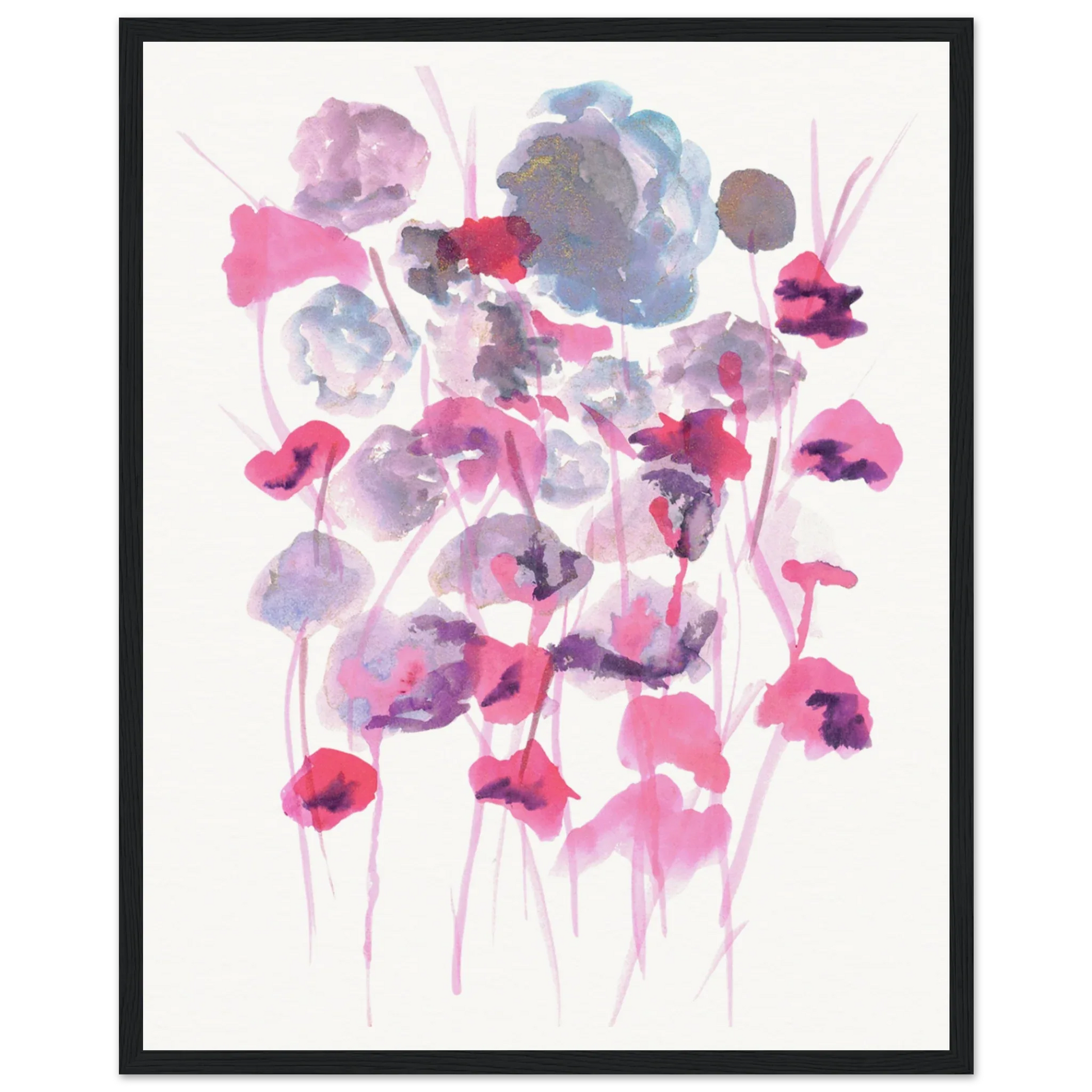 Affiche Encadrée Museum-Quality Matte Paper Wooden Framed Jardin des Ombrelles - Laure Leprince - Artiste Peintre