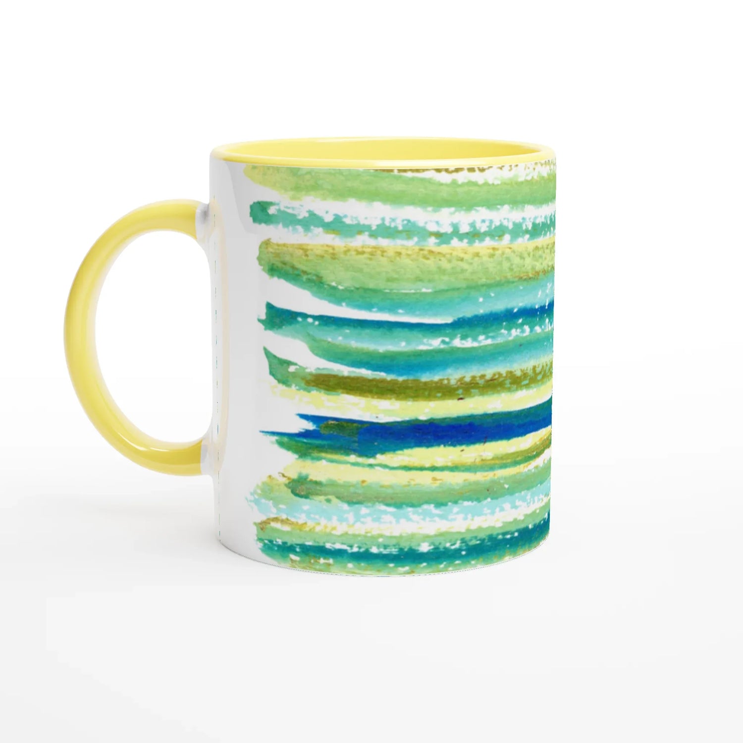 Mug en céramique blanche 325 ml Trame – Élégance, sécurité et durabilité - Laure Leprince - Artiste Peintre