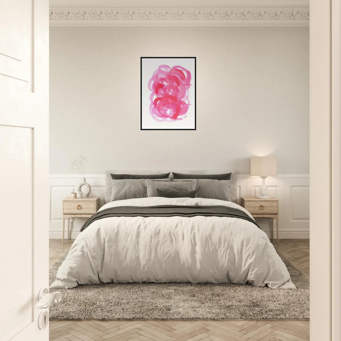 Affiche Encadrée Museum-Quality Matte Paper Wooden Framed Ruby Drift - Laure Leprince - Artiste Peintre