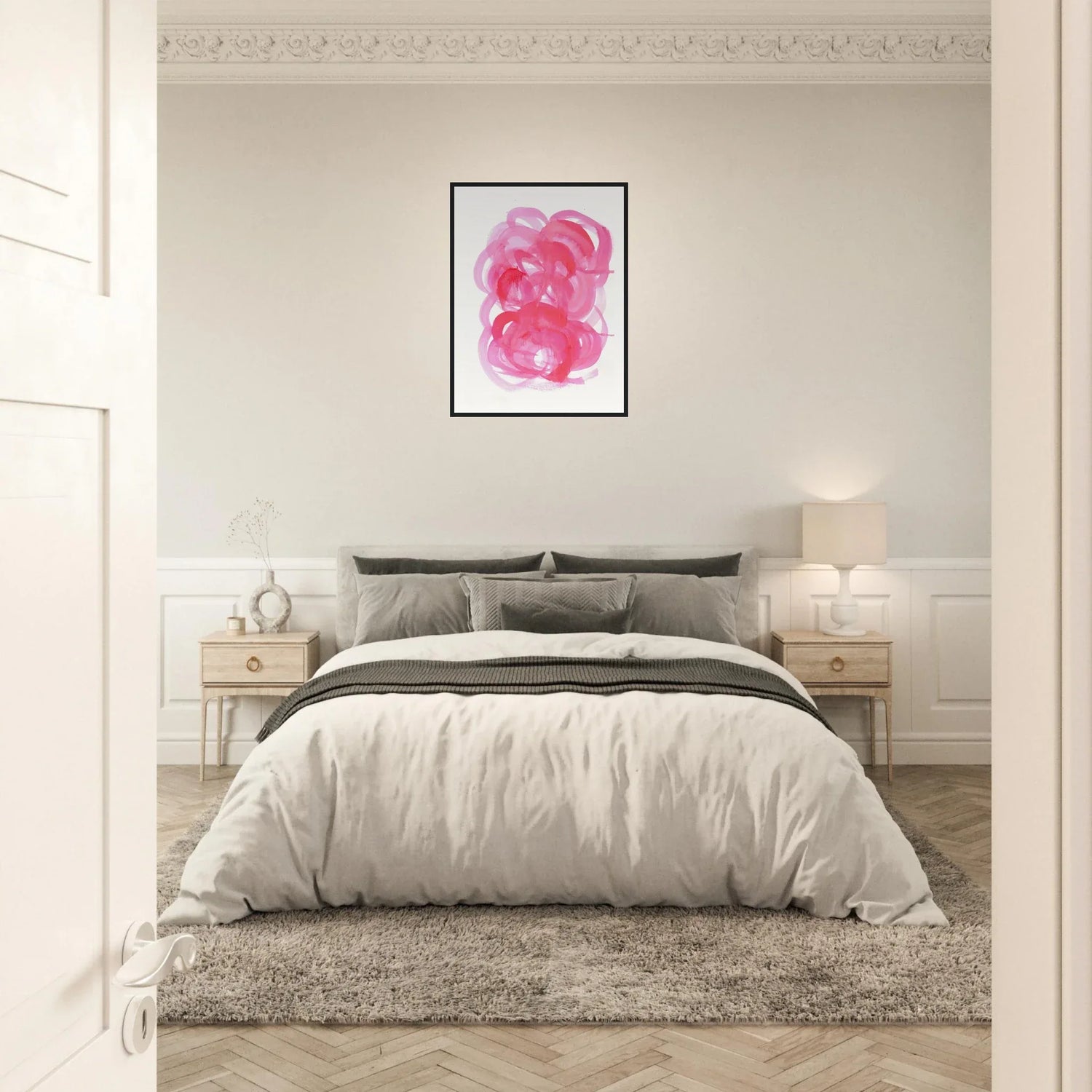 Affiche Encadrée Museum-Quality Matte Paper Wooden Framed Ruby Drift - Laure Leprince - Artiste Peintre