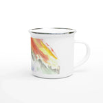 Mug en émail blanc 35 cl Lavander Drift – Léger, vintage et résistant - Laure Leprince - Artiste Peintre