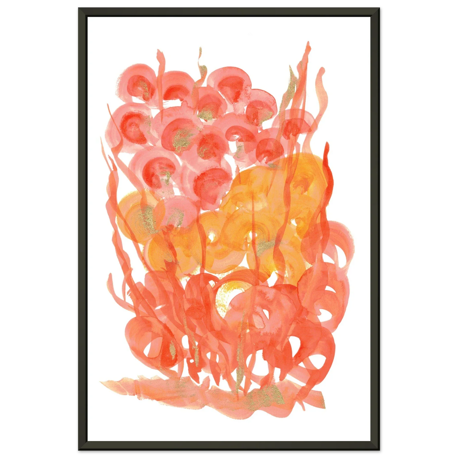Classic Semi-Glossy Paper Metal Framed Post Sunrice Flora - Laure Leprince - Artiste Peintre