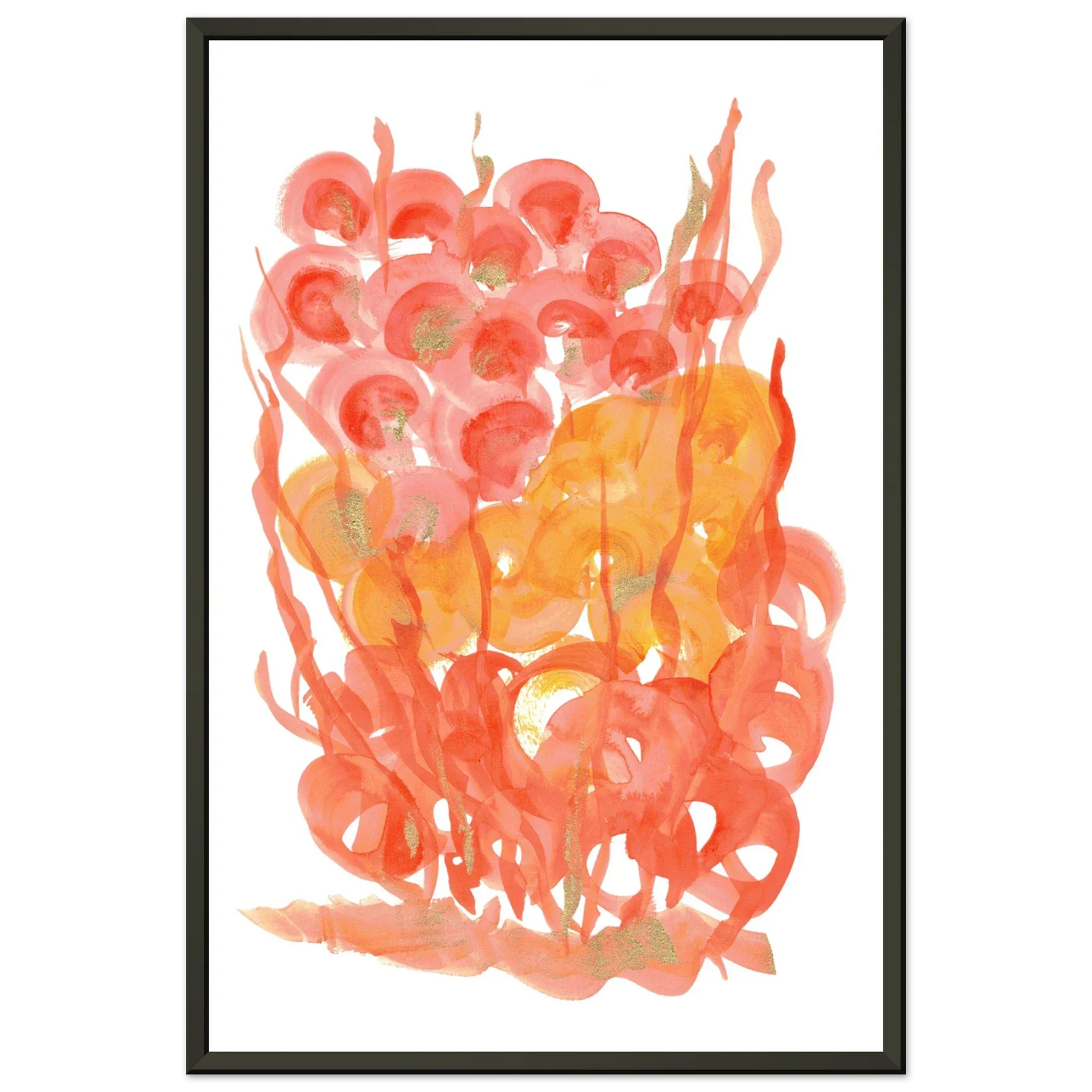 Classic Semi-Glossy Paper Metal Framed Post Sunrice Flora - Laure Leprince - Artiste Peintre