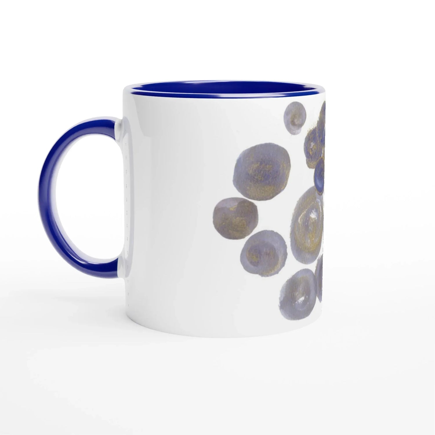 Mug en céramique blanche 325 ml Sphères – Élégance, sécurité et durabilité - Laure Leprince - Artiste Peintre