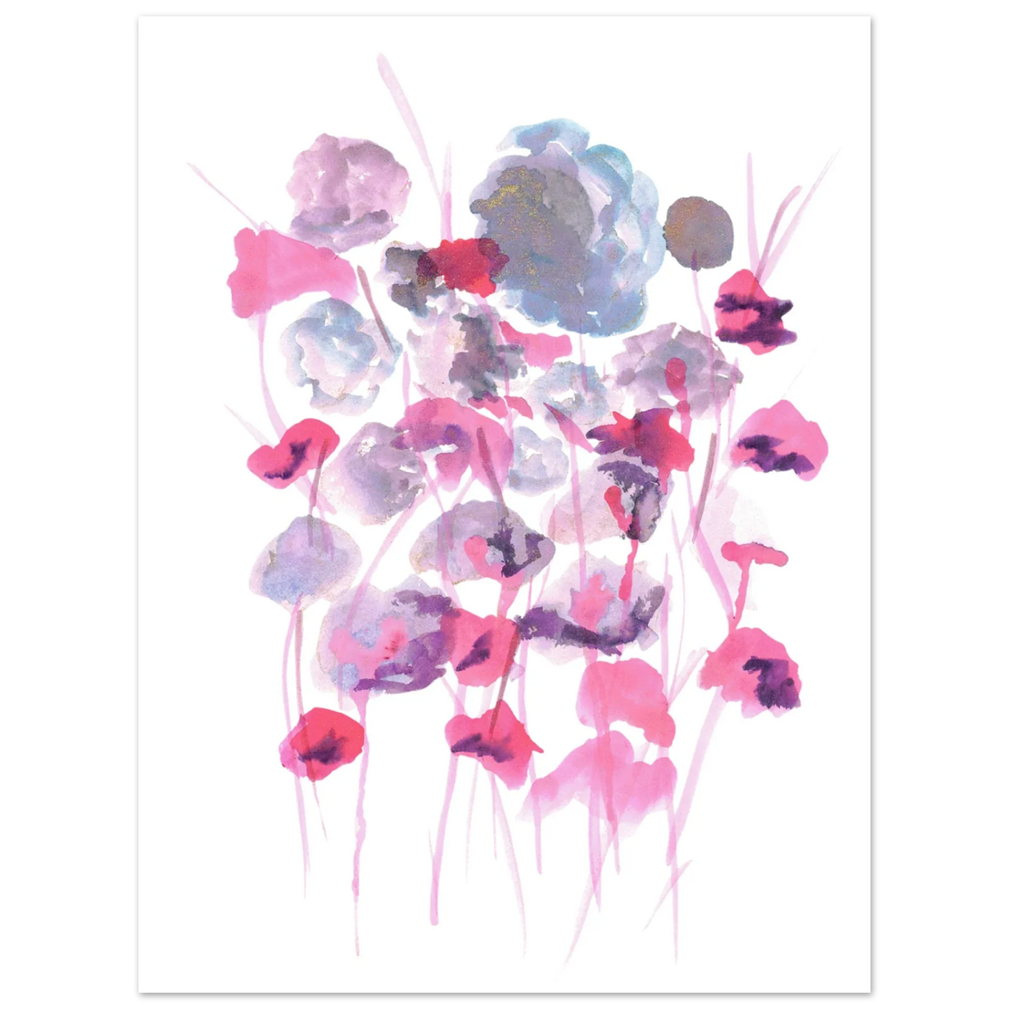 Affiche Encadrée Museum-Quality Matte Paper Wooden Framed Jardin des Ombrelles - Laure Leprince - Artiste Peintre