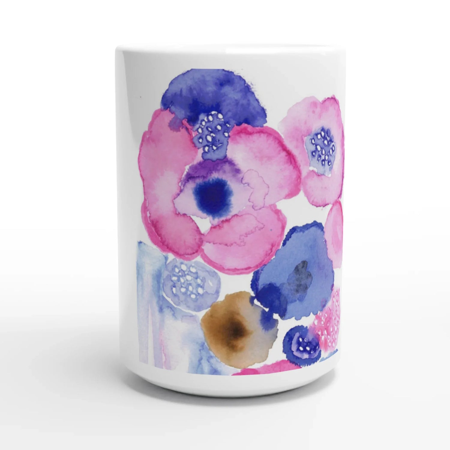 Mug en céramique blanche 44 cl boreales – Grand format, design et qualité durable - Laure Leprince - Artiste Peintre