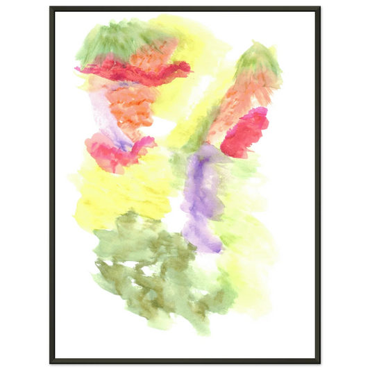 Classic Semi-Glossy Paper Metal Framed Poste Eclosion Chromatique - Laure Leprince - Artiste Peintre