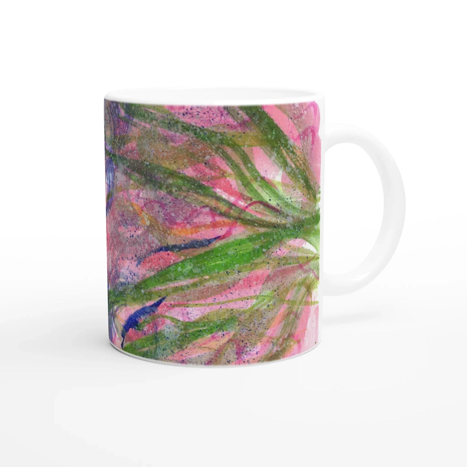Mug 11oz - 325 ml - Ceramic Mug with Color Inside Bloom Vortex - Laure Leprince - Artiste Peintre