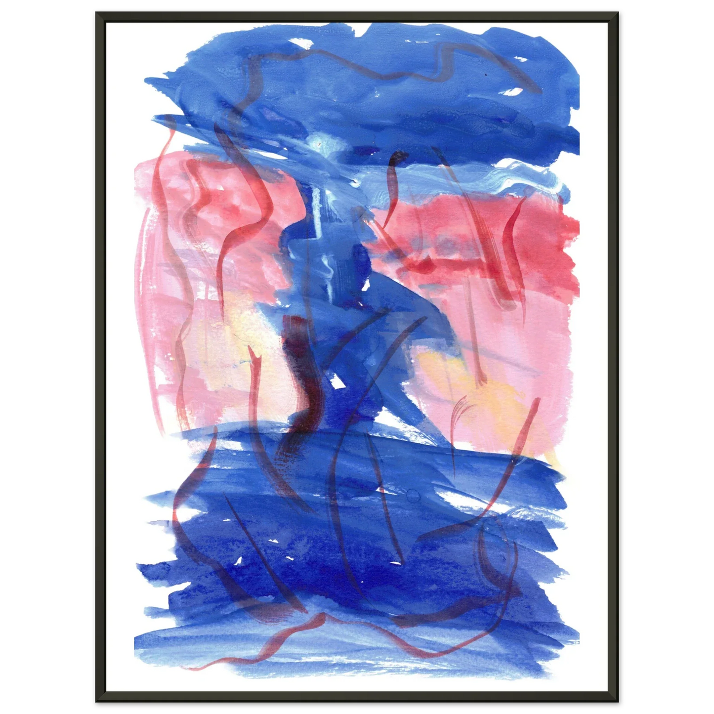 Classic Semi-Glossy Paper Metal Framed Post Neon mirage - Laure Leprince - Artiste Peintre
