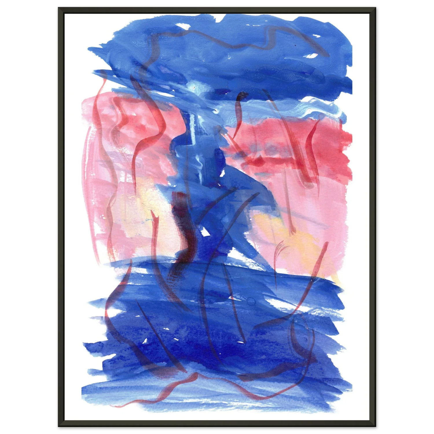 Classic Semi-Glossy Paper Metal Framed Post Neon mirage - Laure Leprince - Artiste Peintre