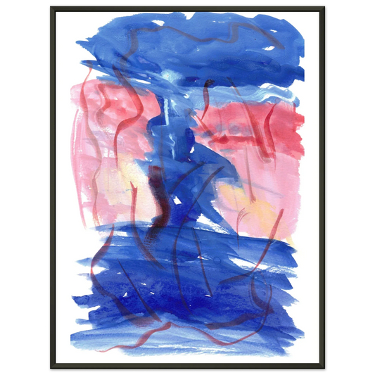 Classic Semi-Glossy Paper Metal Framed Post Neon mirage - Laure Leprince - Artiste Peintre