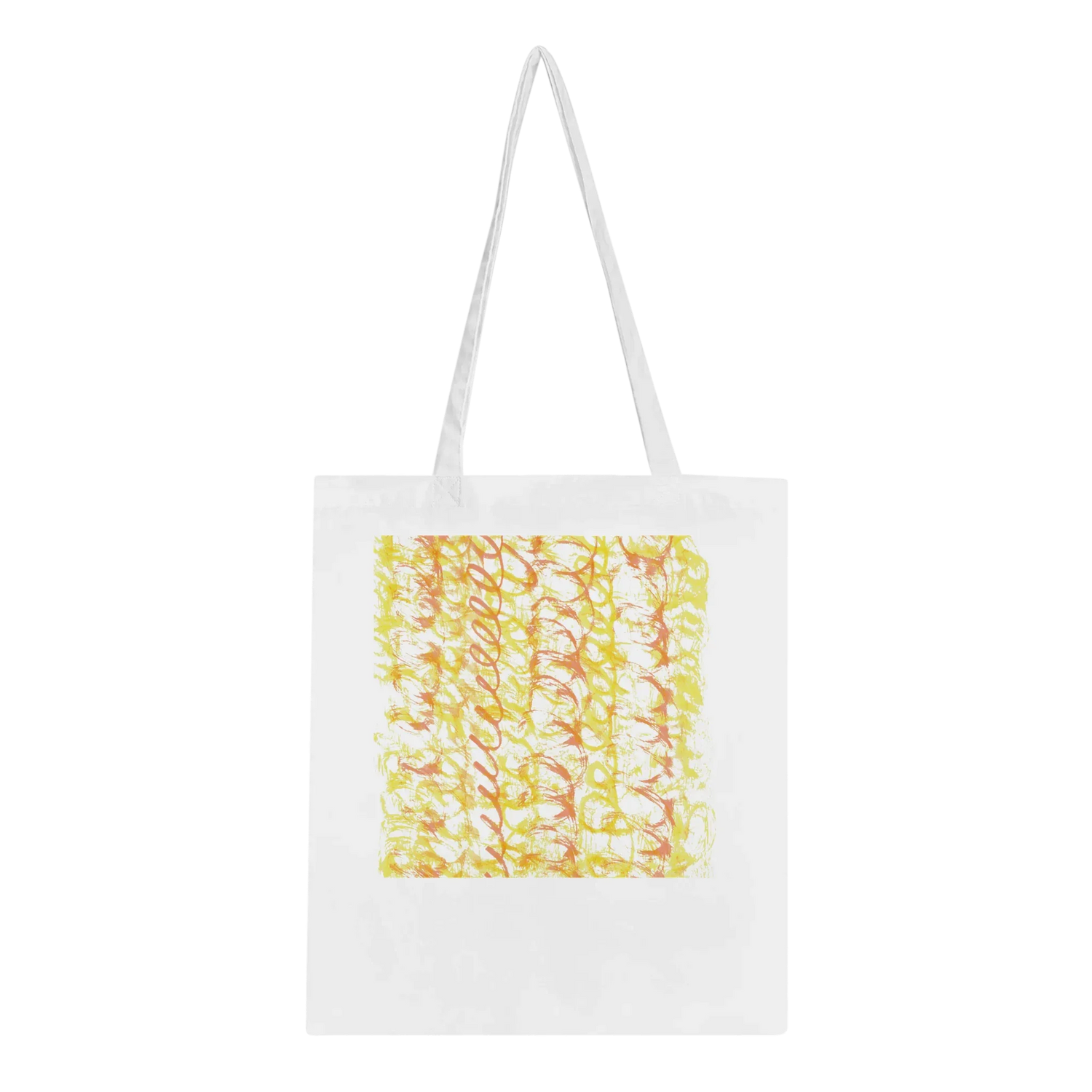 Cabas Impression Art - Yellow Waves - Laure Leprince - Artiste Peintre